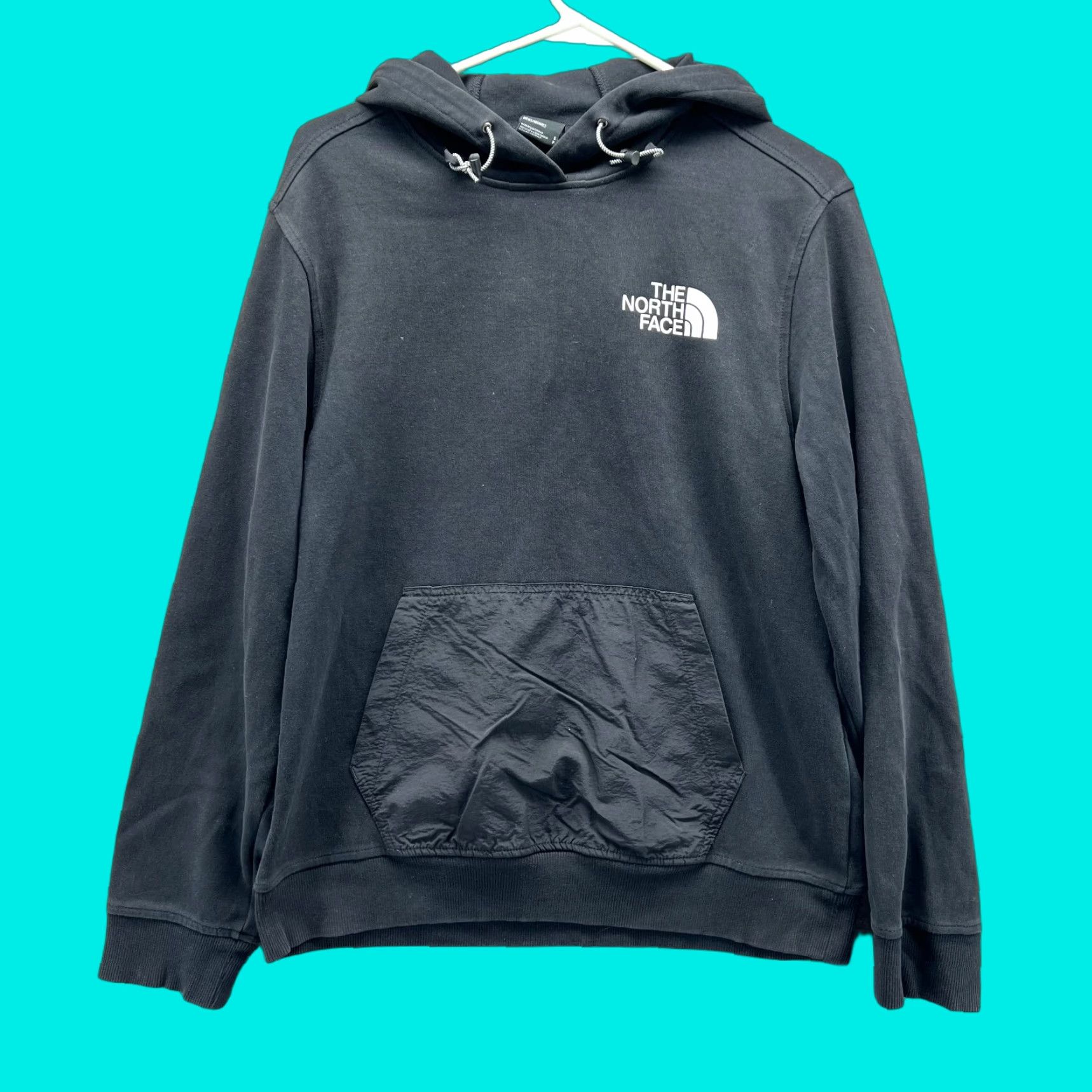 The North Face The North Face Hooded Pullover Men Small Black Fleece Logo Sweatshirt Sweatshirt Size US S / EU 44-46 / 1 - 1 Thumbnail