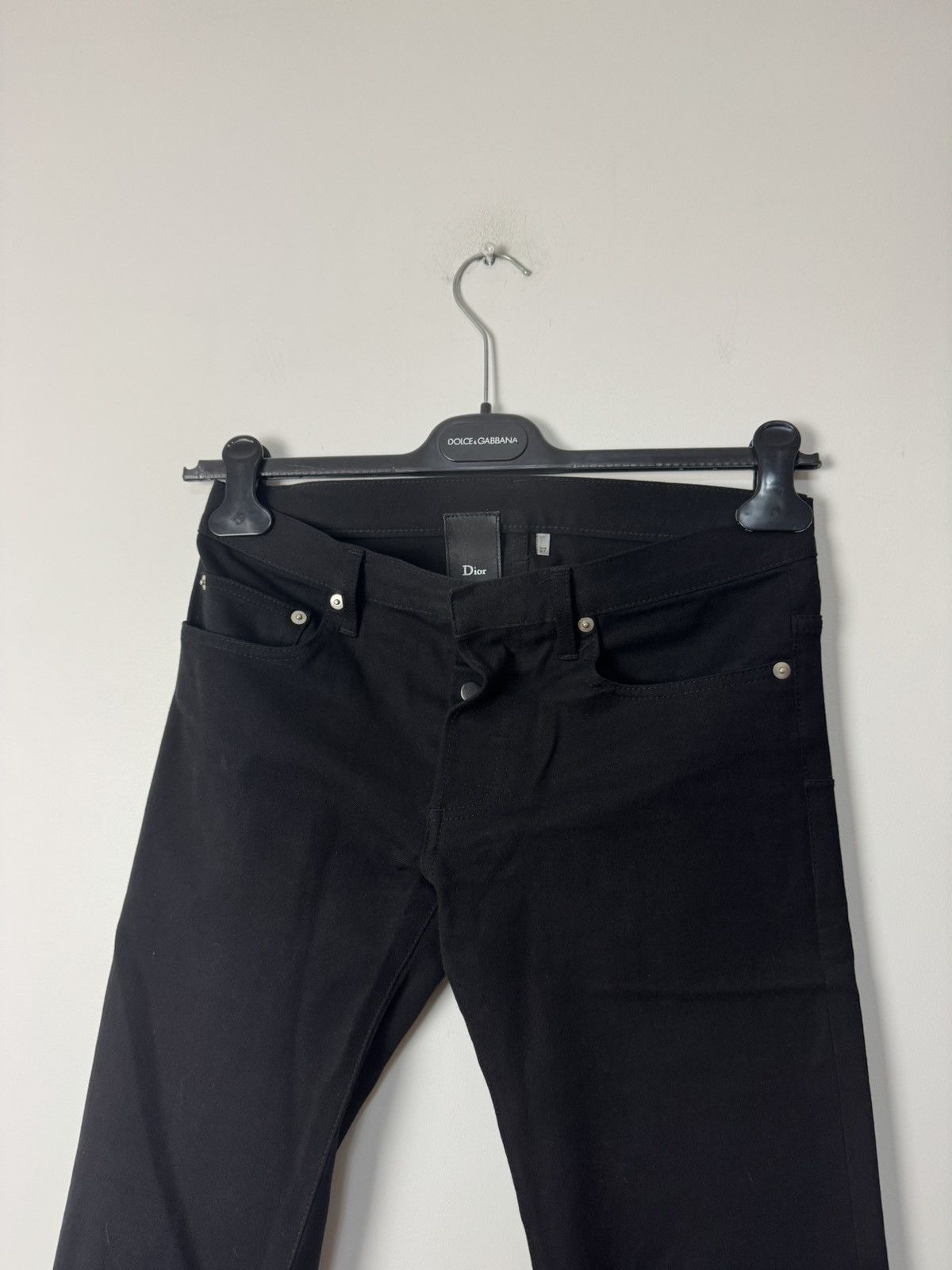 Dior Dior Slim Fit Black Stretch Pants Made in Japan Luxury Size US 27 - 4 Thumbnail