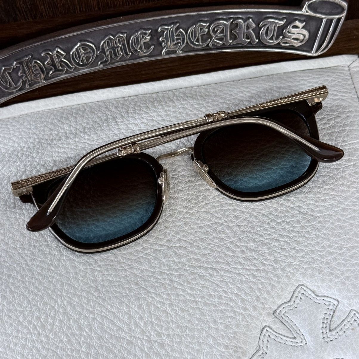 Chrome Hearts Chrome Hearts Strapadictome 1/1 ‘Murky Waters’ Sunglasses Size ONE SIZE - 2 Thumbnail