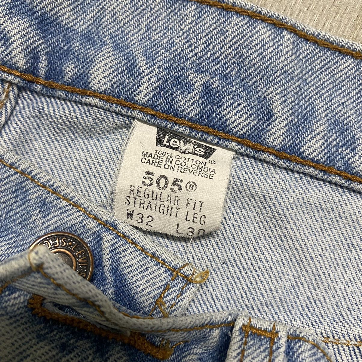 Levi's Vintage 90s Levis 505 Orangetab Regular Fit Jeans Lightwash Size US 31 - 18 Thumbnail