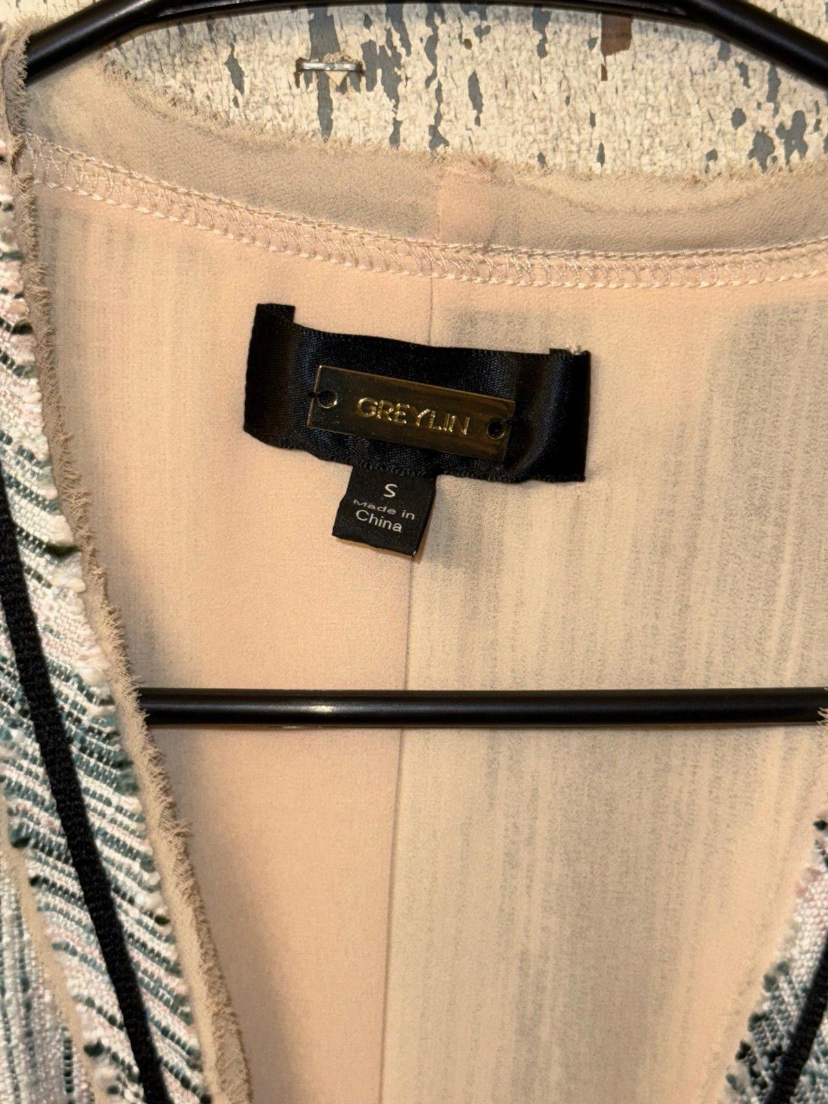 Designer Greylin Anthropologie Women's Blazer pink black Small Size S / US 4 / IT 40 - 2 Thumbnail