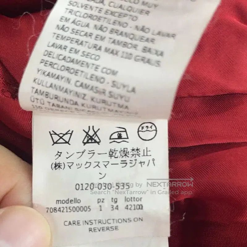 Max Mara MaxMara Red Hooded Wool Coat for Women . Size L / US 10 / IT 46 - 5 Thumbnail
