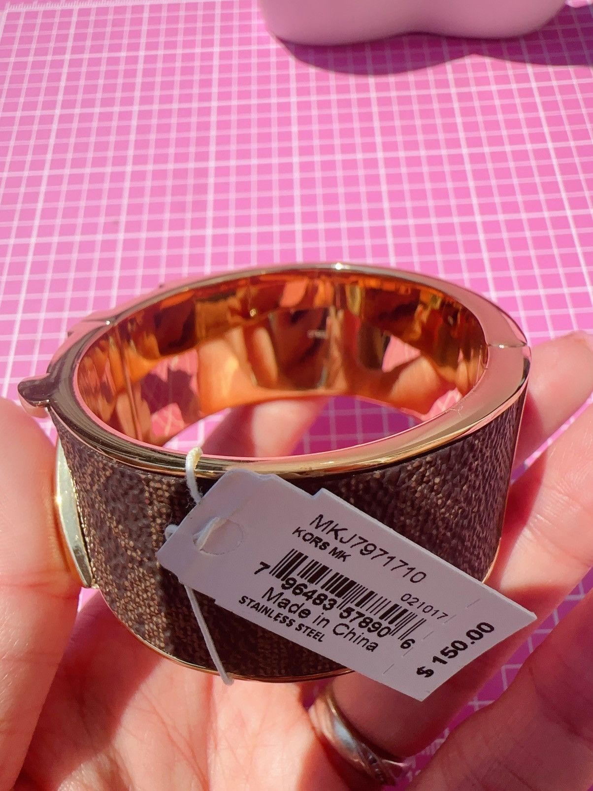 Michael Kors $150 MKJ7971710 Michael Kors Gold-Tone Matt Bangle Bracelet Size ONE SIZE - 8 Thumbnail