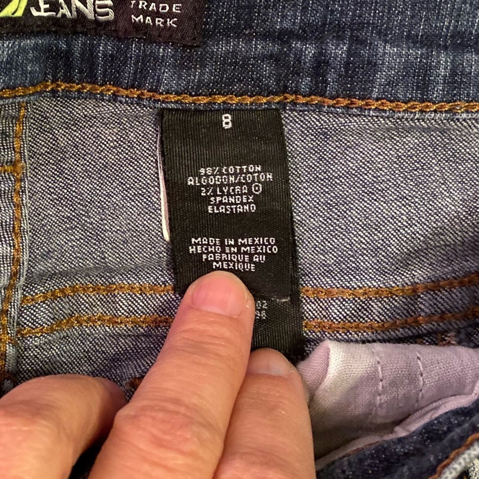 DKNY DKNY Jeans - Straight/Wide Leg Dark Denim Size 8 Size 30" / US 8 / IT 44 - 3 Thumbnail