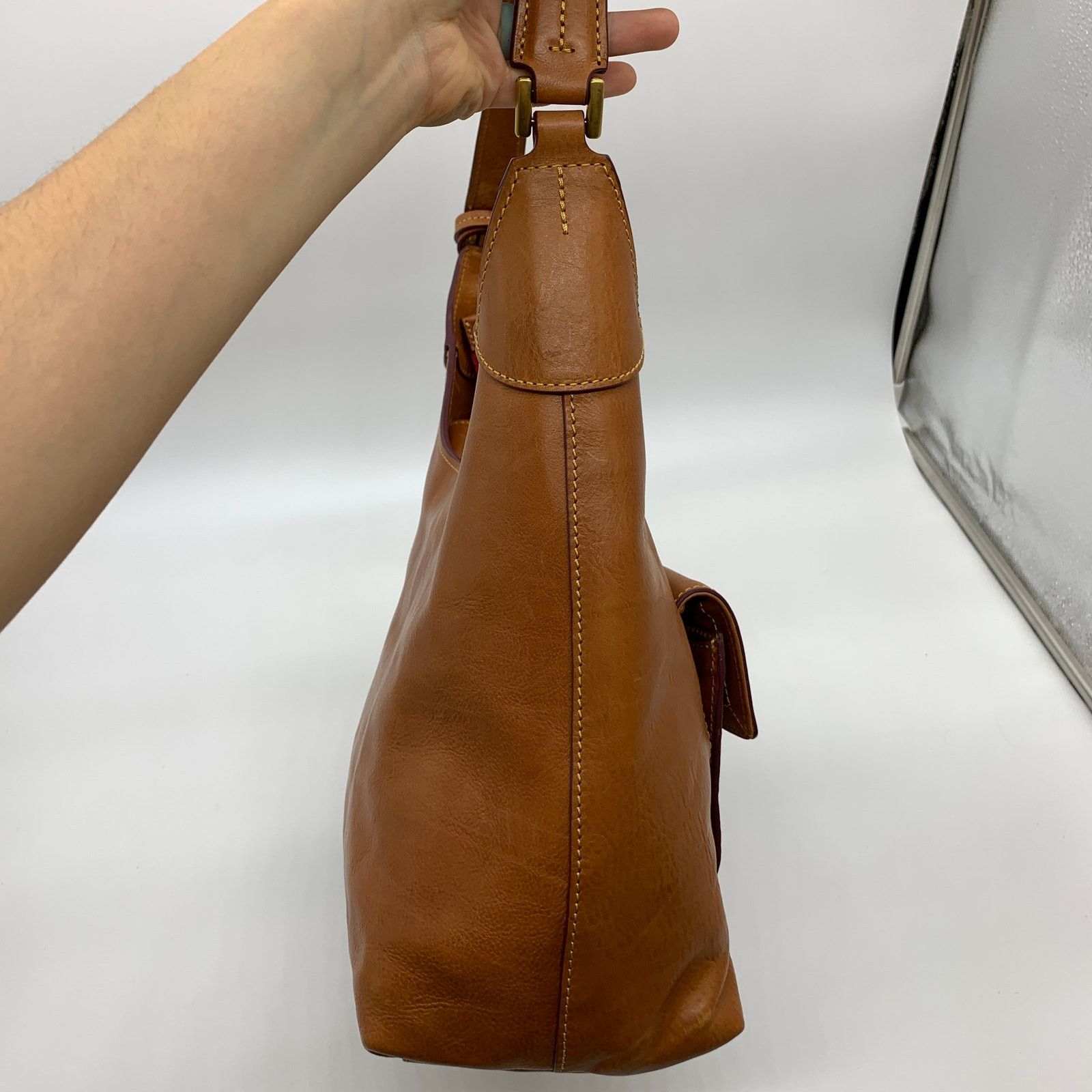 Dooney & Bourke Dooney & Bourke Hobo Shoulder Bag Florentine Leather Size ONE SIZE - 14 Thumbnail