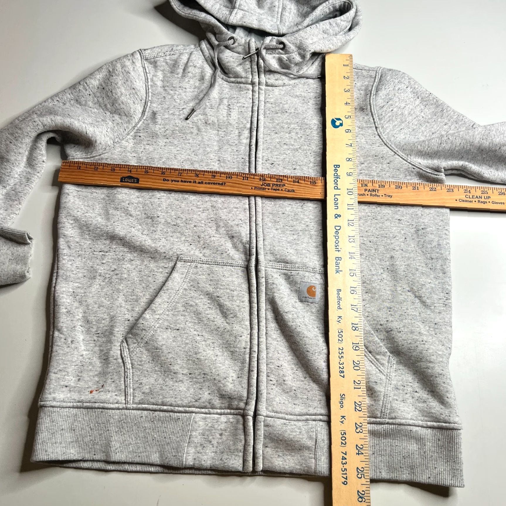 Carhartt VINTAGE Carhartt Women’s Zip-Up Hoodie Gray Relaxed Fit L 12–14 Full Zip Jacket Size L / US 10 / IT 46 - 3 Thumbnail