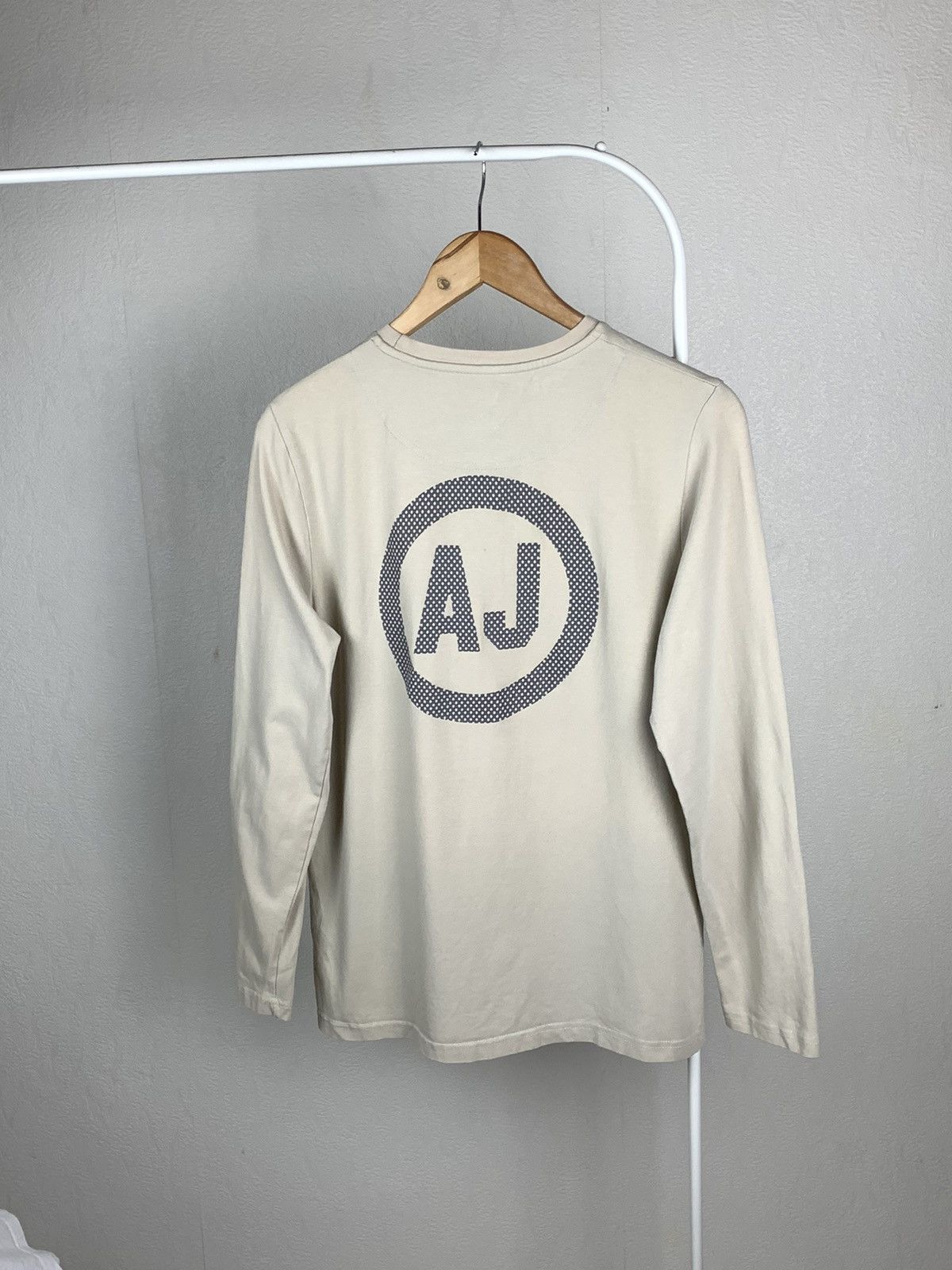Armani Armani Long Sleeve Cyber Y2K Style Cream Long Sleeve Size M Size US M / EU 48-50 / 2 - 1 Thumbnail