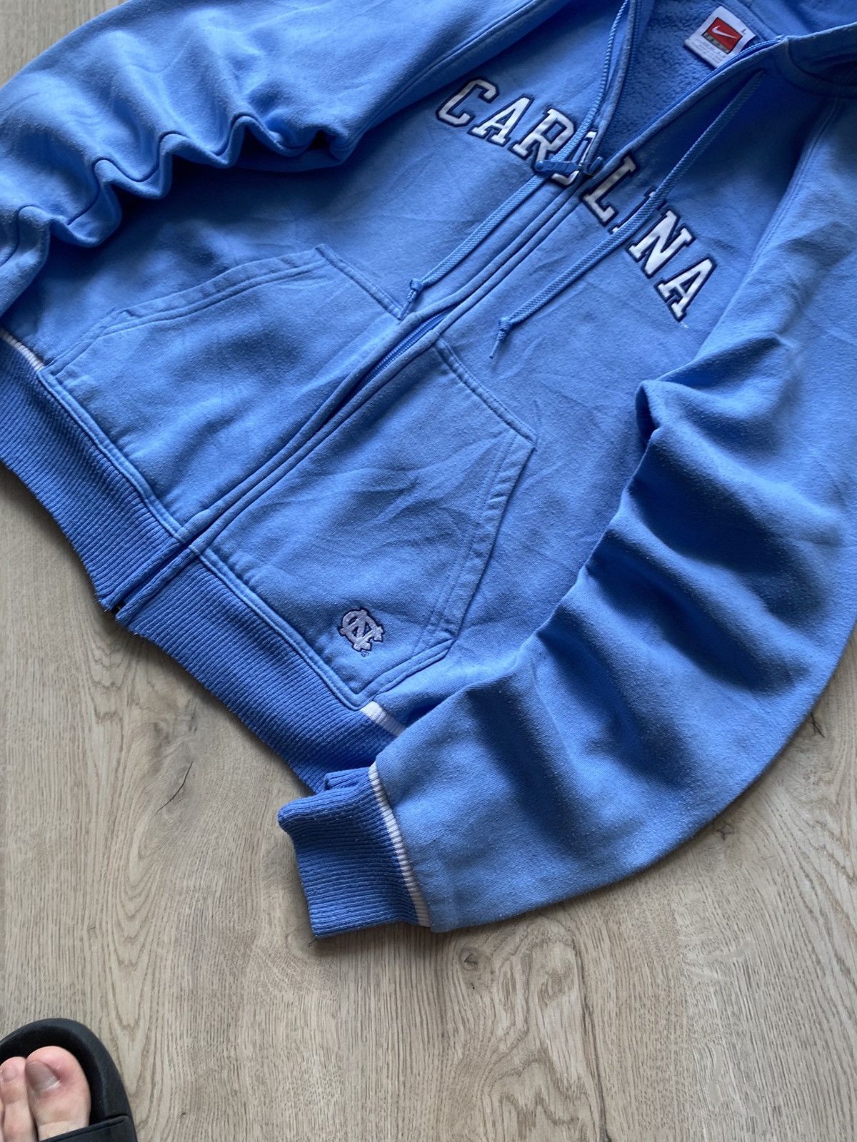 Japanese Brand × Nike × Vintage Nike Vintage Zip Hoodie Carolina Big Logo Japanese Hype Rare Size US S / EU 44-46 / 1 - 6 Thumbnail