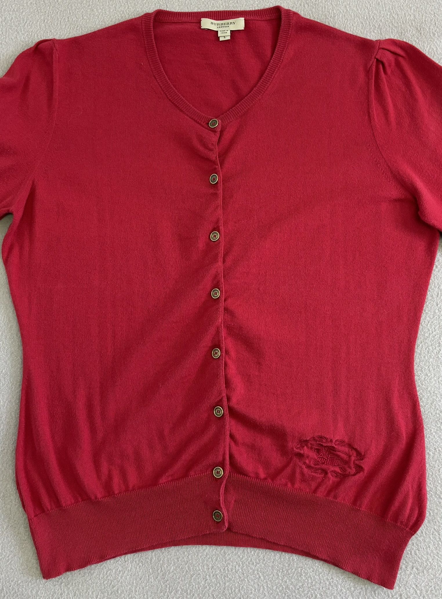 Burberry Burberry Red cardigan Large Size L / US 10 / IT 46 - 4 Thumbnail