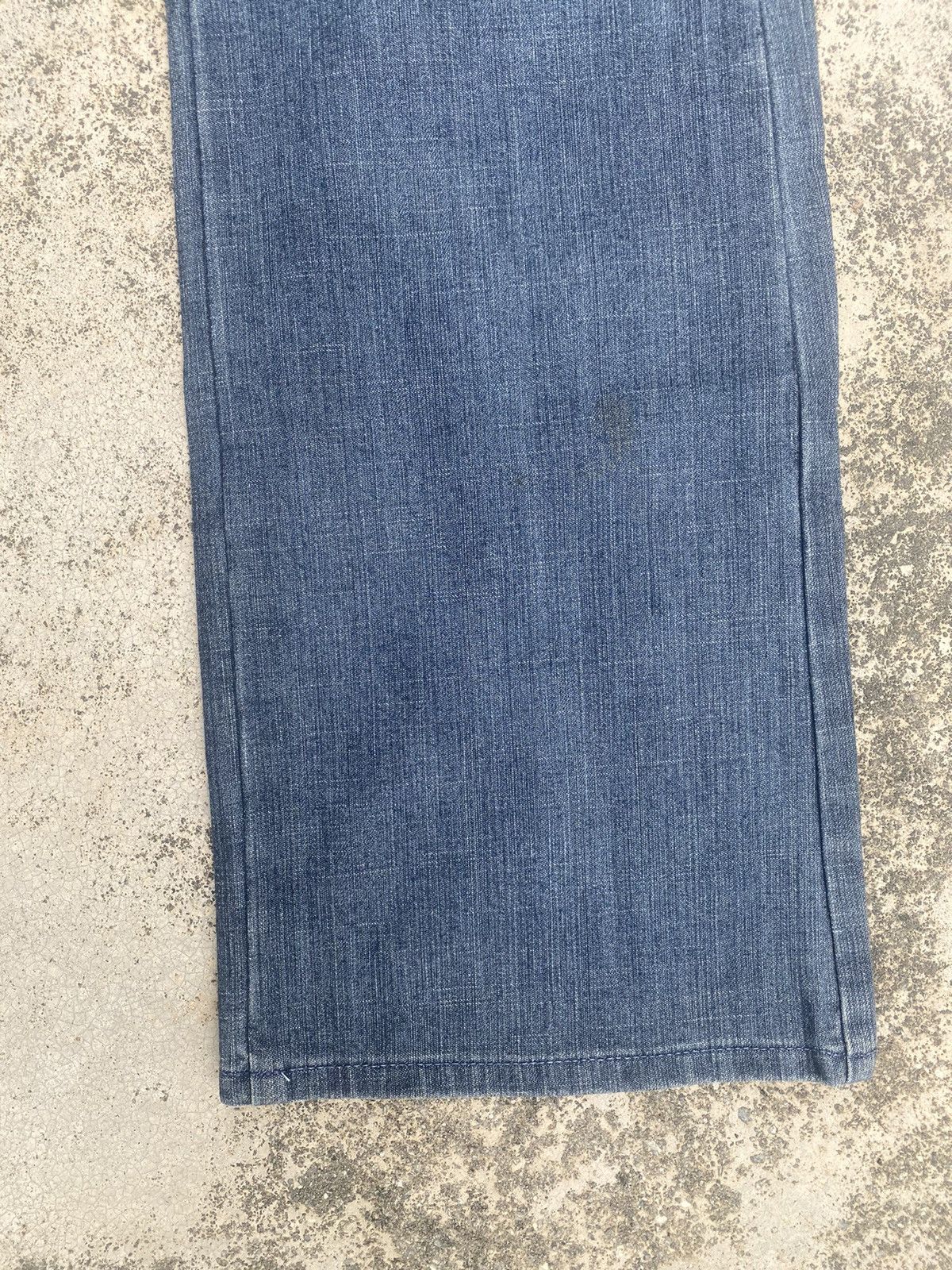 If Six Was Nine × Le Grande Bleu (L.G.B.) × Marithe + Francois Girbaud Flare Jeans Marithe Francois Girbaud Faded Denim Jeans Size US 34 / EU 50 - 12 Thumbnail