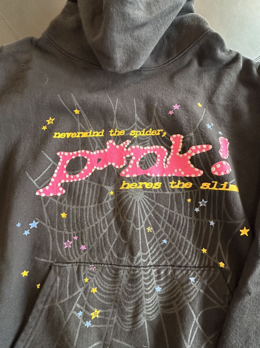 Sp5der Sp5der Punk Hoodie Black Pink Size US XL / EU 56 / 4 - 2 Thumbnail