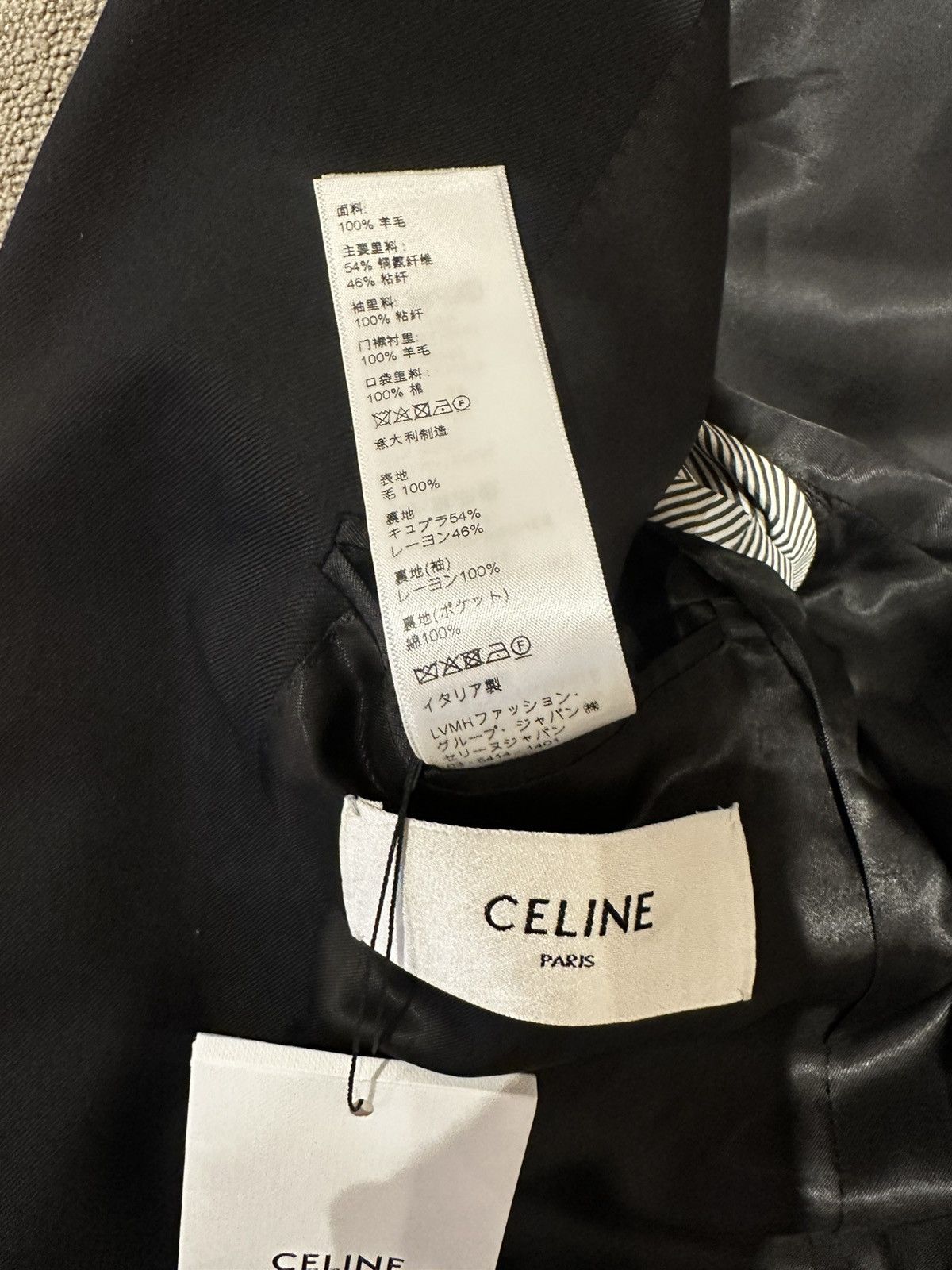 Celine 22SS Black Blazer Boxy Wool Gabardine Size 46R - 18 Thumbnail