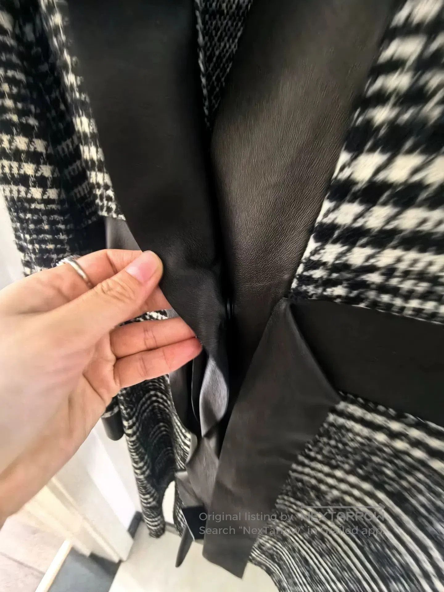 Valentino VALENTINO Houndstooth Wool Blend Coat. Size US L / EU 52-54 / 3 - 5 Thumbnail