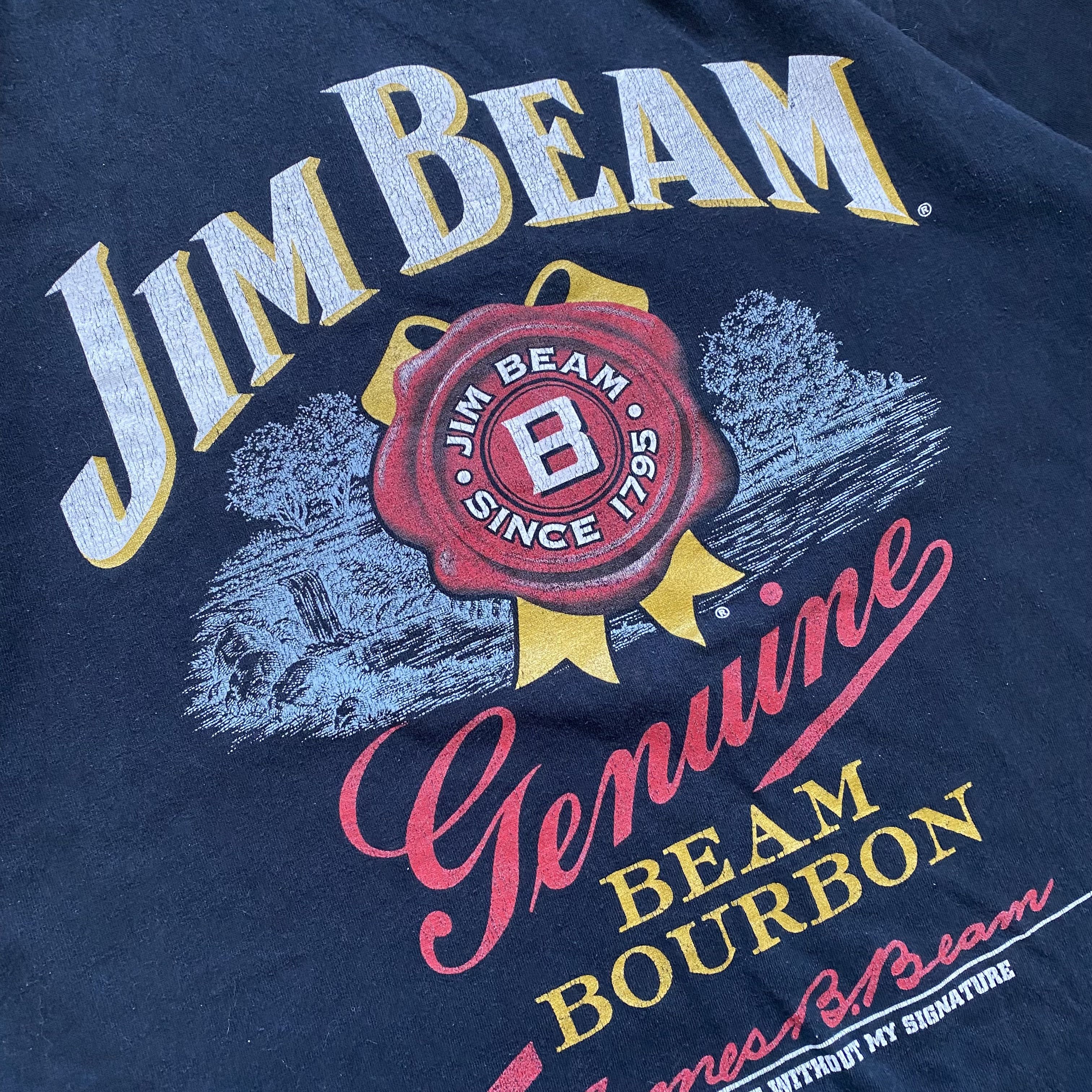 Band Tees 🥃 Vintage Jim Beam bourbon tee Big logo whiskey Size US XL / EU 56 / 4 - 5 Thumbnail