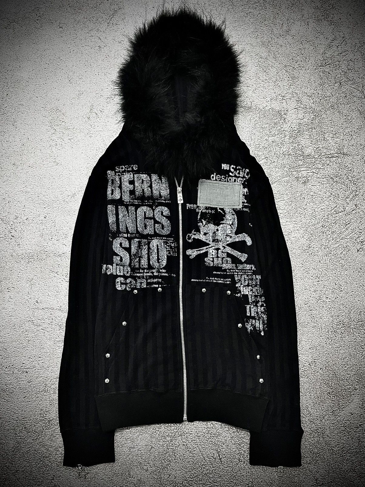 BERNINGS SHO 2000s Bernings sho Gothic Punk Poem Zip Hood Size US M / EU 48-50 / 2 - 1 Thumbnail