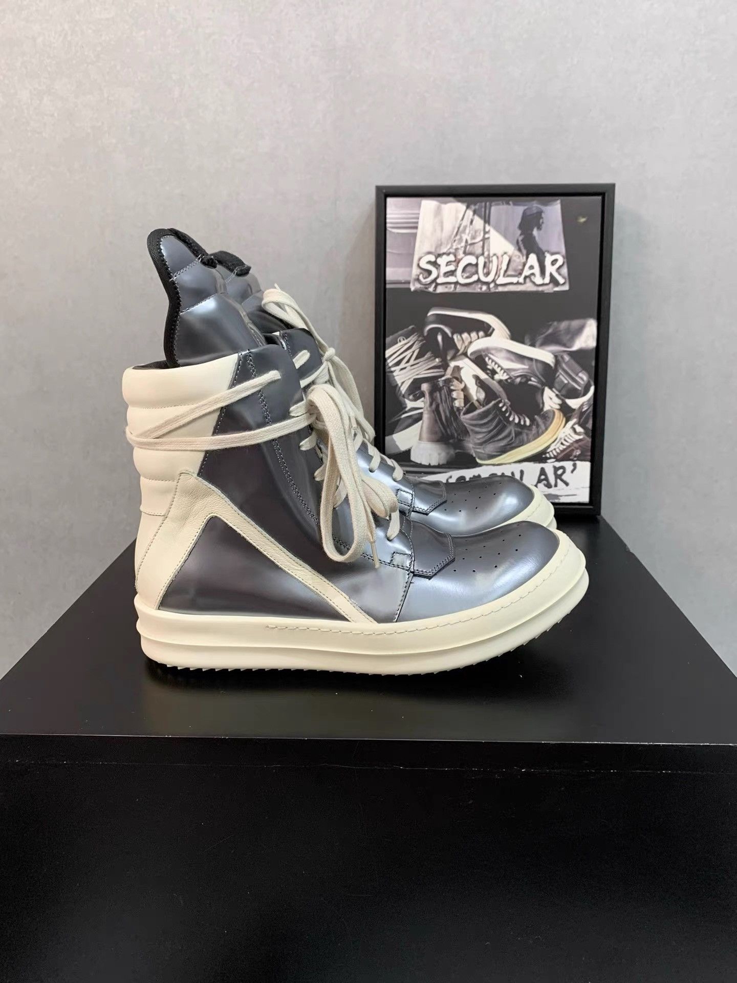 Rick Owens Rick Owens Mainline Geobasket Mirror Inverted Triangle K34 Size US 5.5 / IT 35.5 - 3 Thumbnail
