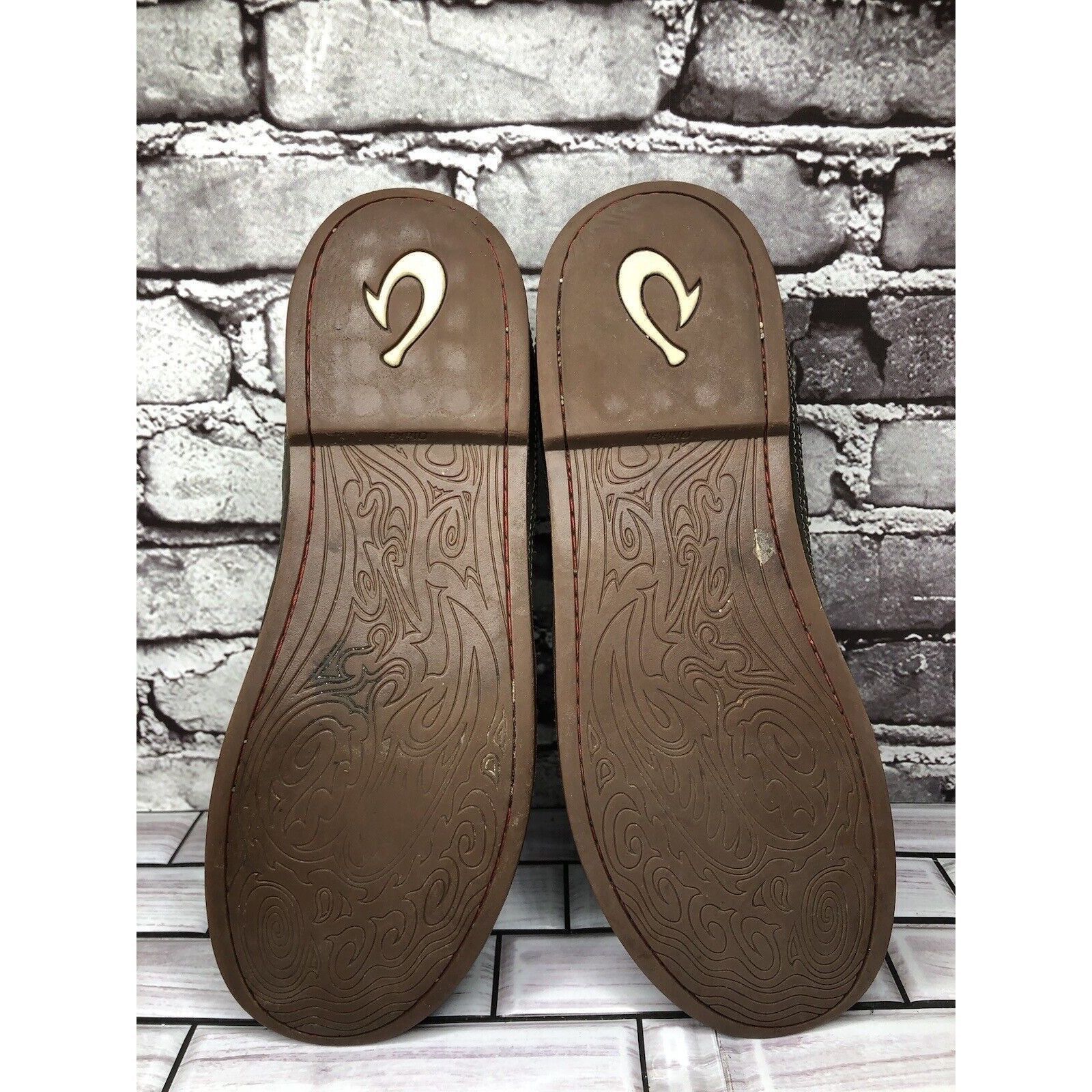 Olukai Olukai Honolulu Lace Olive Green Leather Casual Oxfords Shoe Size US 10 / EU 43 - 8 Thumbnail