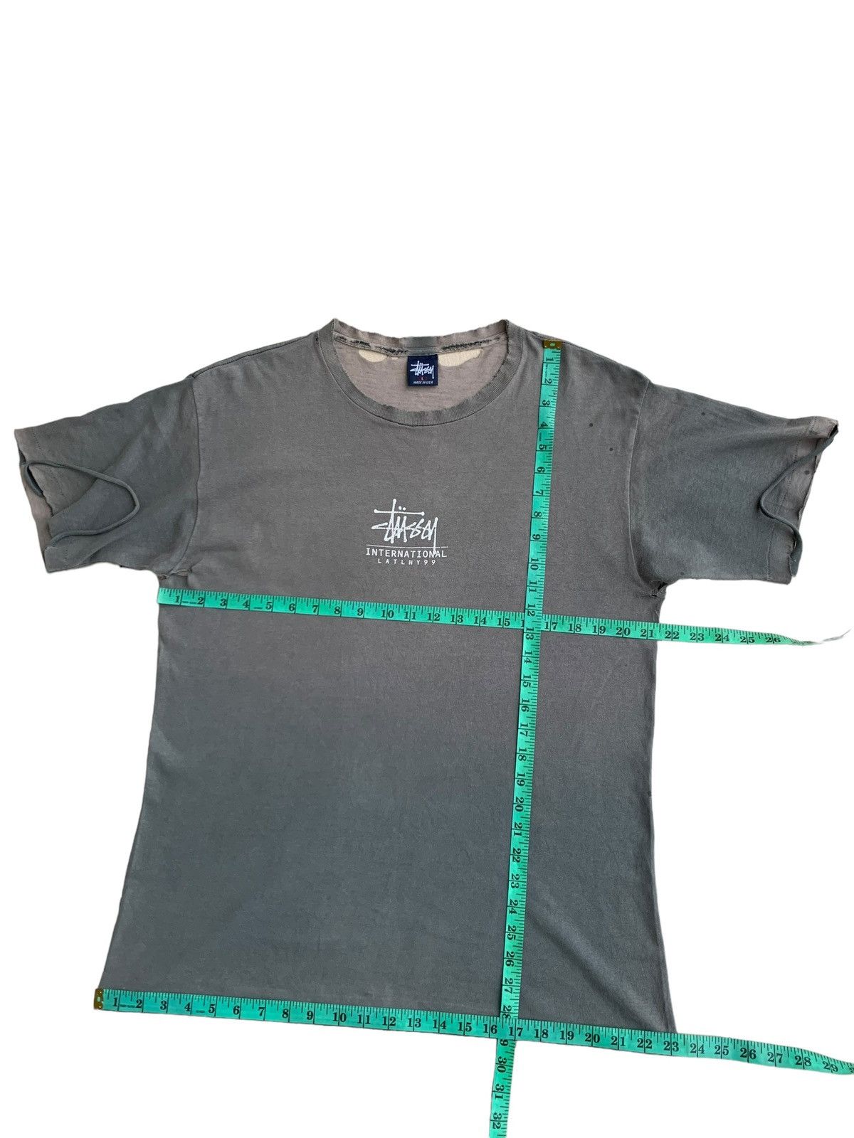 Stussy Vtg 90s Trashed Thin Sunfade Stussy International LATLNY Size US L / EU 52-54 / 3 - 16 Thumbnail