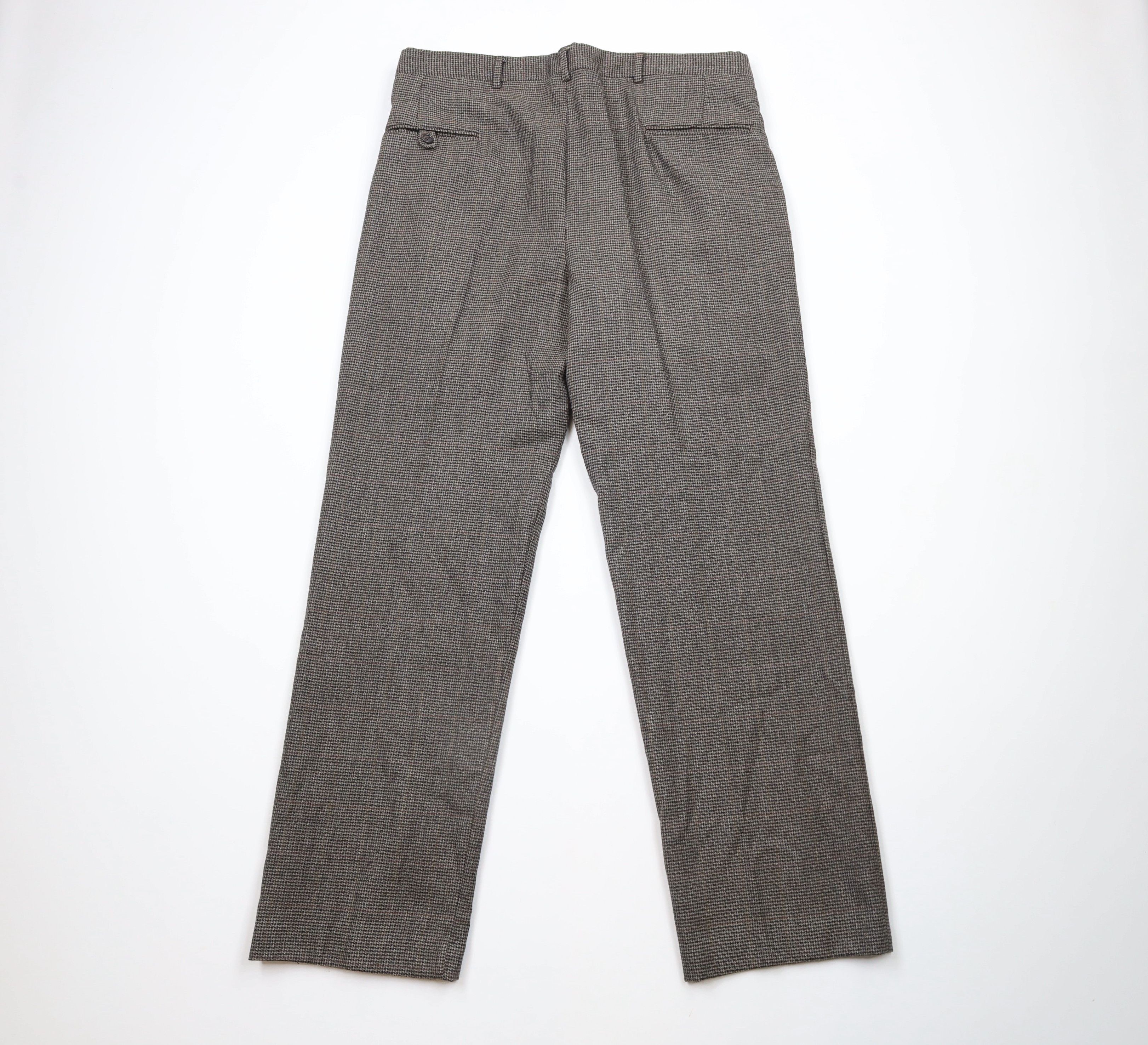Vintage Vintage 60s 70s Rockabilly Houndstooth Wide Leg Pants USA Size US 34 / EU 50 - 9 Thumbnail