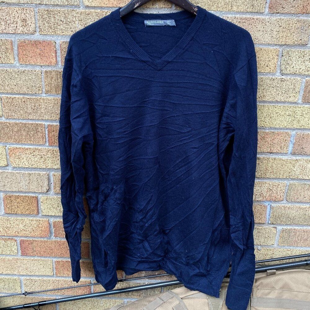 Icebreaker Vintage Ice Breaker Merino Wool Sweater Blue XL Size US XL / EU 56 / 4 - 1 Thumbnail