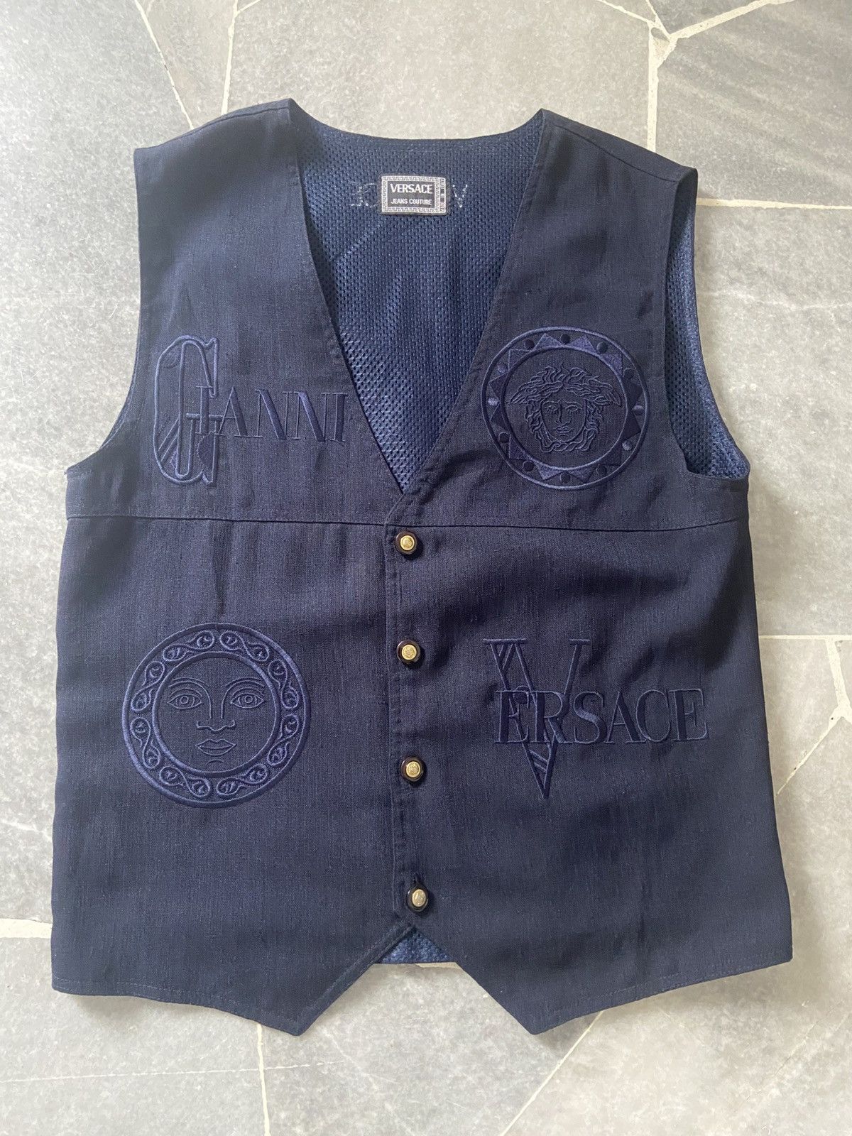 Versace Jeans Couture Vintage Gianni Versace Vest jacket Size US M / EU 48-50 / 2 - 1 Thumbnail