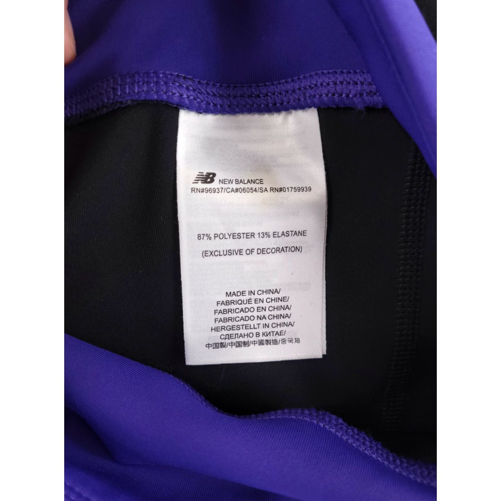New Balance VINTAGE New Balance Compression Women's Large Black Running Knee Length Leggings Size 36" / US 14 / IT 50 - 4 Thumbnail