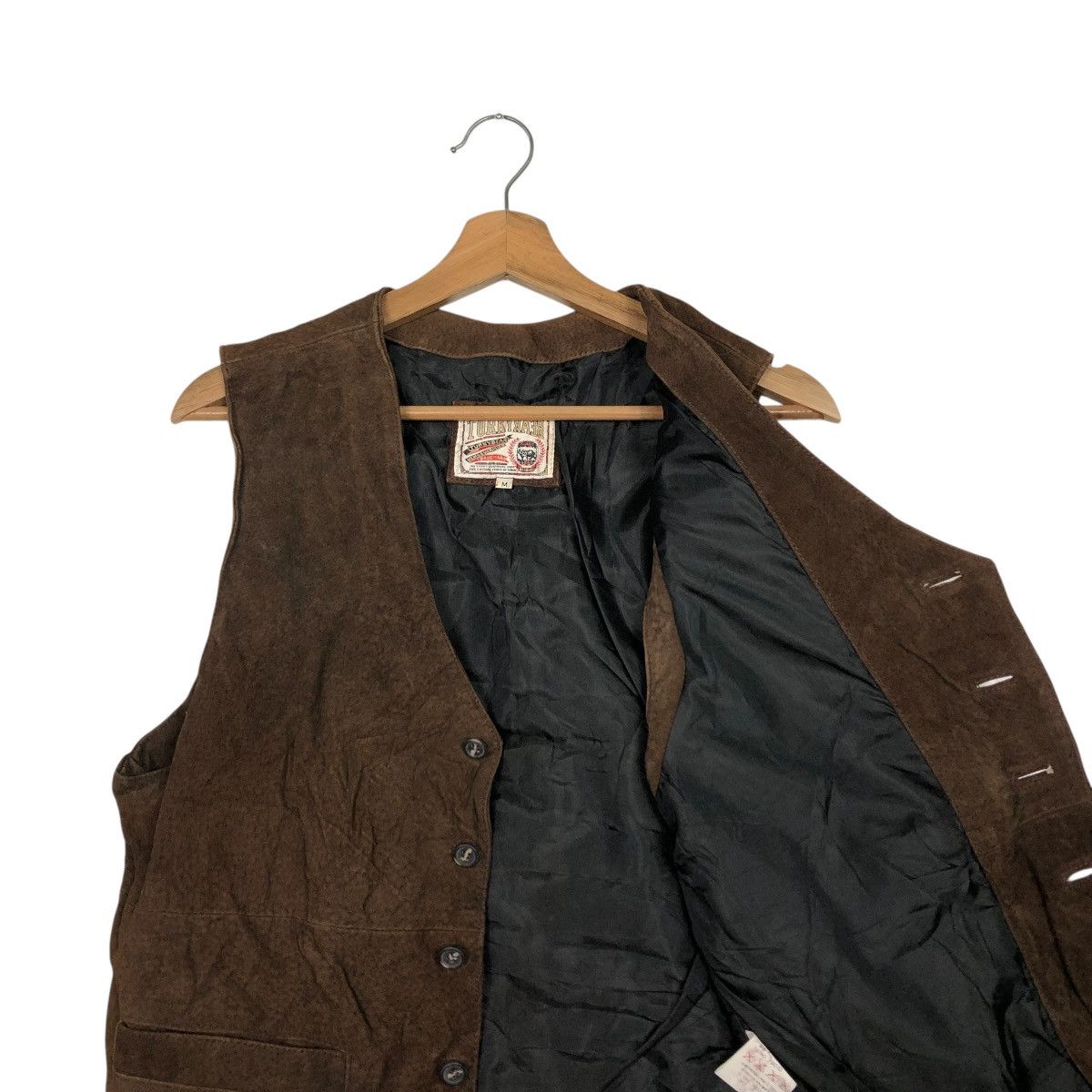 Japanese Brand 🔥VINTAGE GENUINE LEATHER VEST BIKET JACKET TURKY BEAR Size US M / EU 48-50 / 2 - 14 Thumbnail