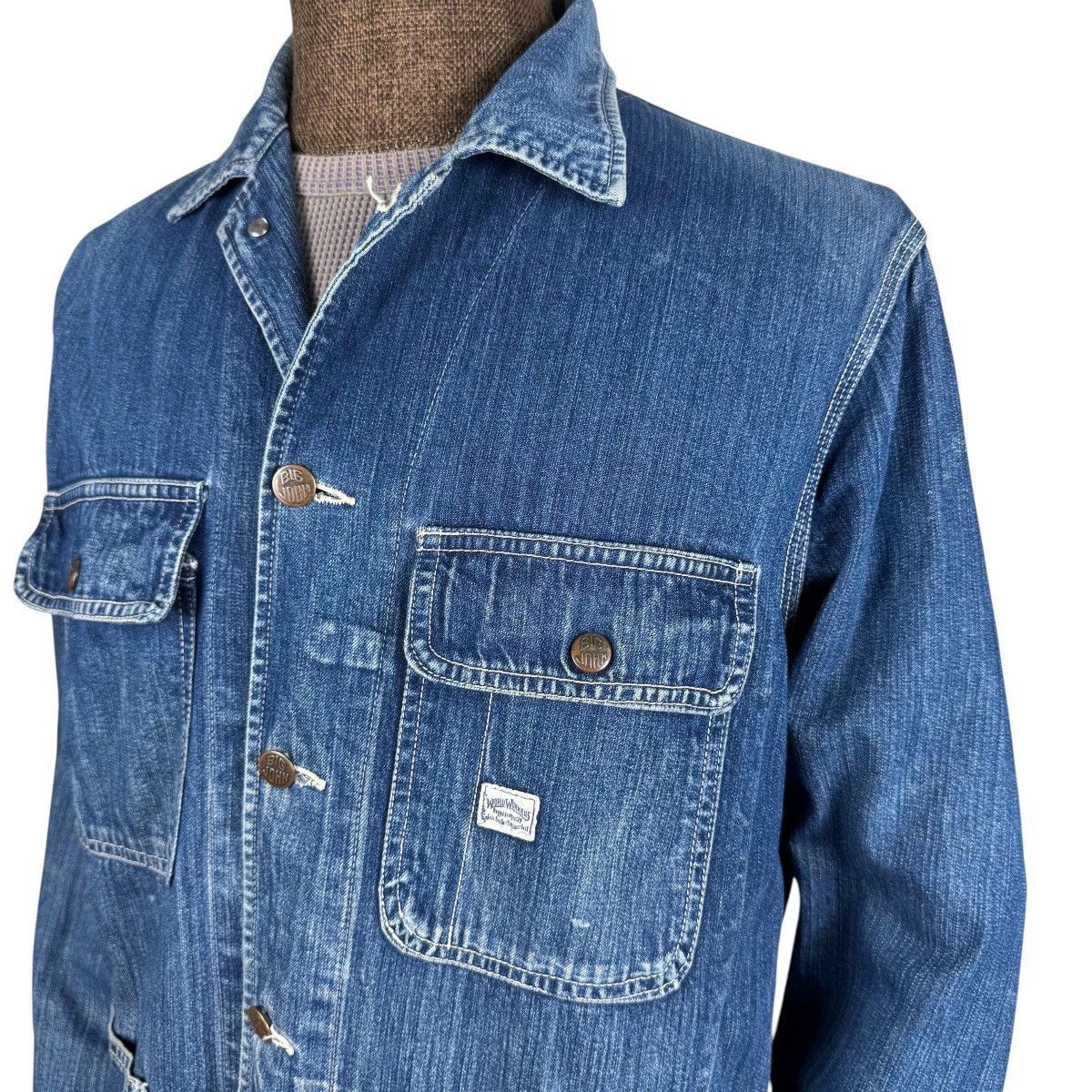 Big John ☀️BIG JOHN WORLD WORKERS INDIGO DENIM COVERALL JACKET Size US M / EU 48-50 / 2 - 2 Thumbnail