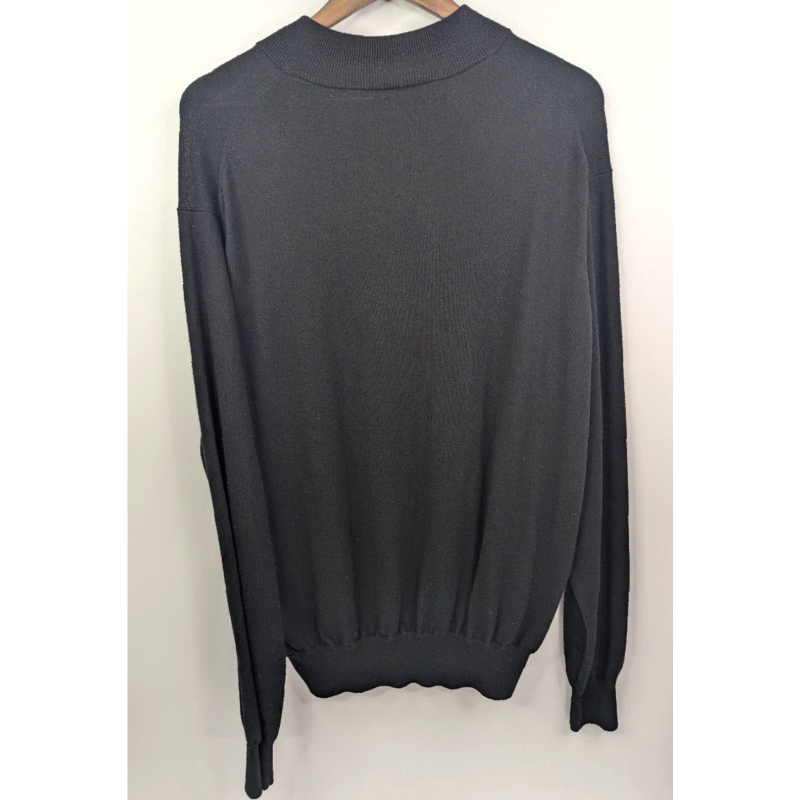 Peter Millar Peter Millar Black Merino Wool Crown Quarter Zip Pullover Sweater Men 2XL Costa= Size US XXL / EU 58 / 5 - 4 Thumbnail