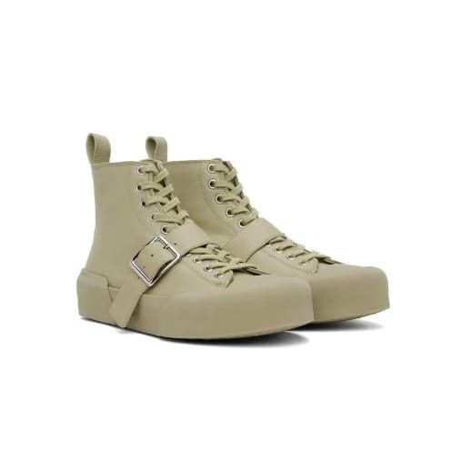 Jil Sander o1y1124 Buckle High-Top Sneakers in Green Size US 11 / EU 44 - 1 Thumbnail