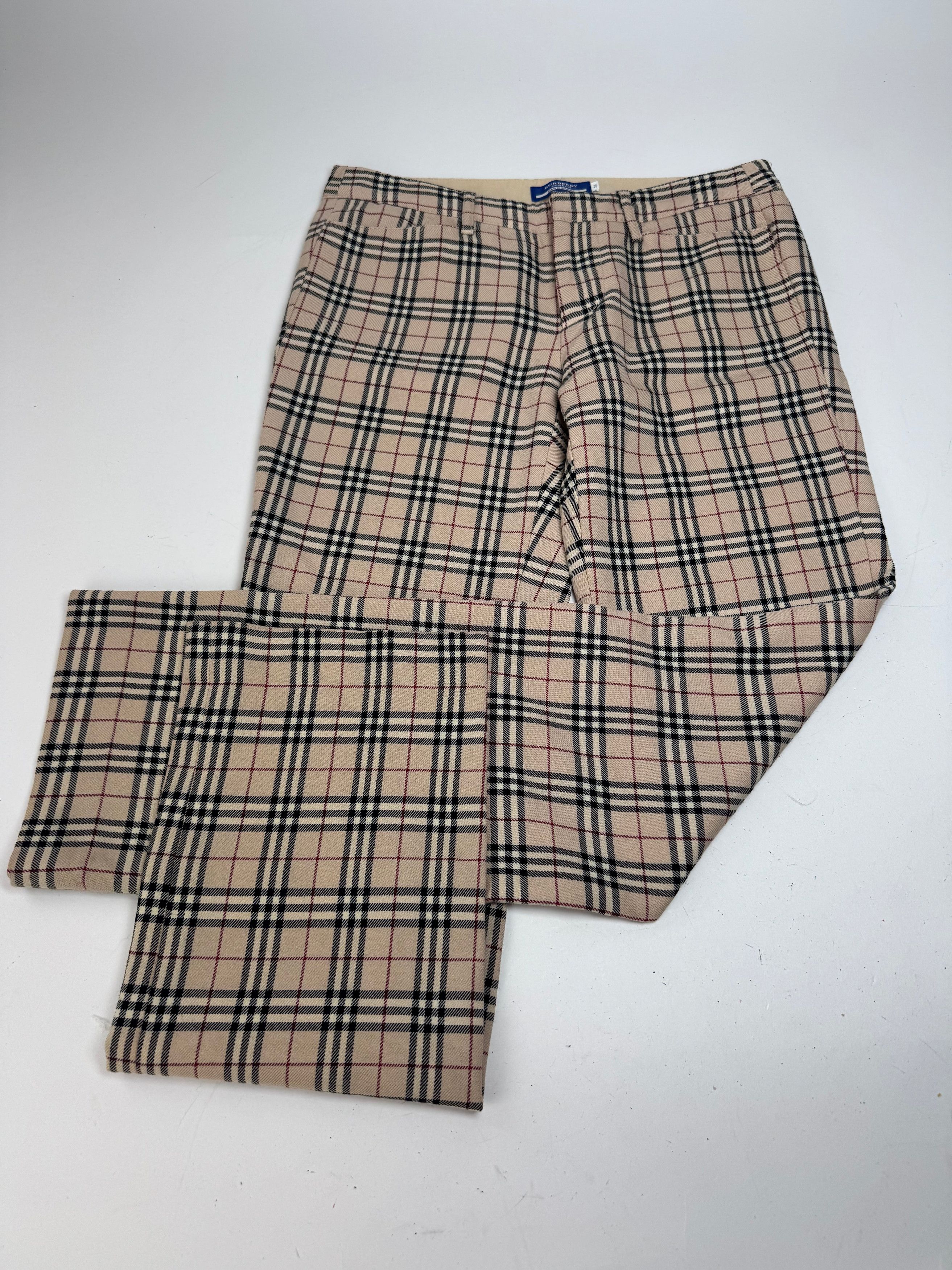 Burberry Vintage Nova Check Pants Beige 38/M Size 30" / US 8 / IT 44 - 1 Thumbnail