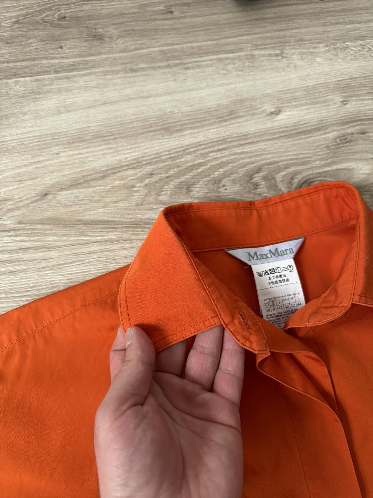 Max Mara Max Mara Orange Long Button Up Shirt Dress Size L / US 10 / IT 46 - 5 Thumbnail