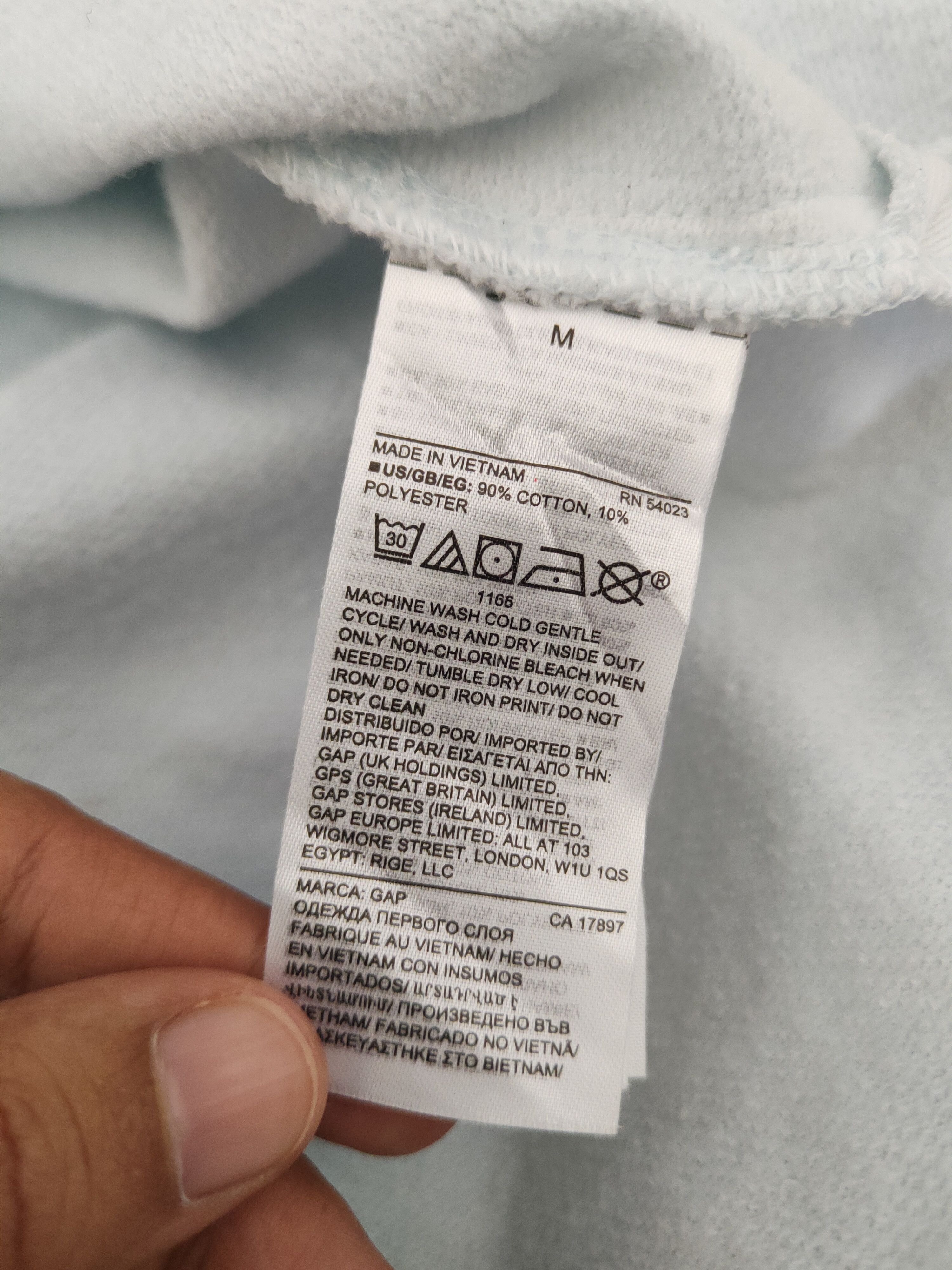 Gap Vintage Gap Soft Blue Faded Sweatshirt Size M / US 6-8 / IT 42-44 - 10 Thumbnail
