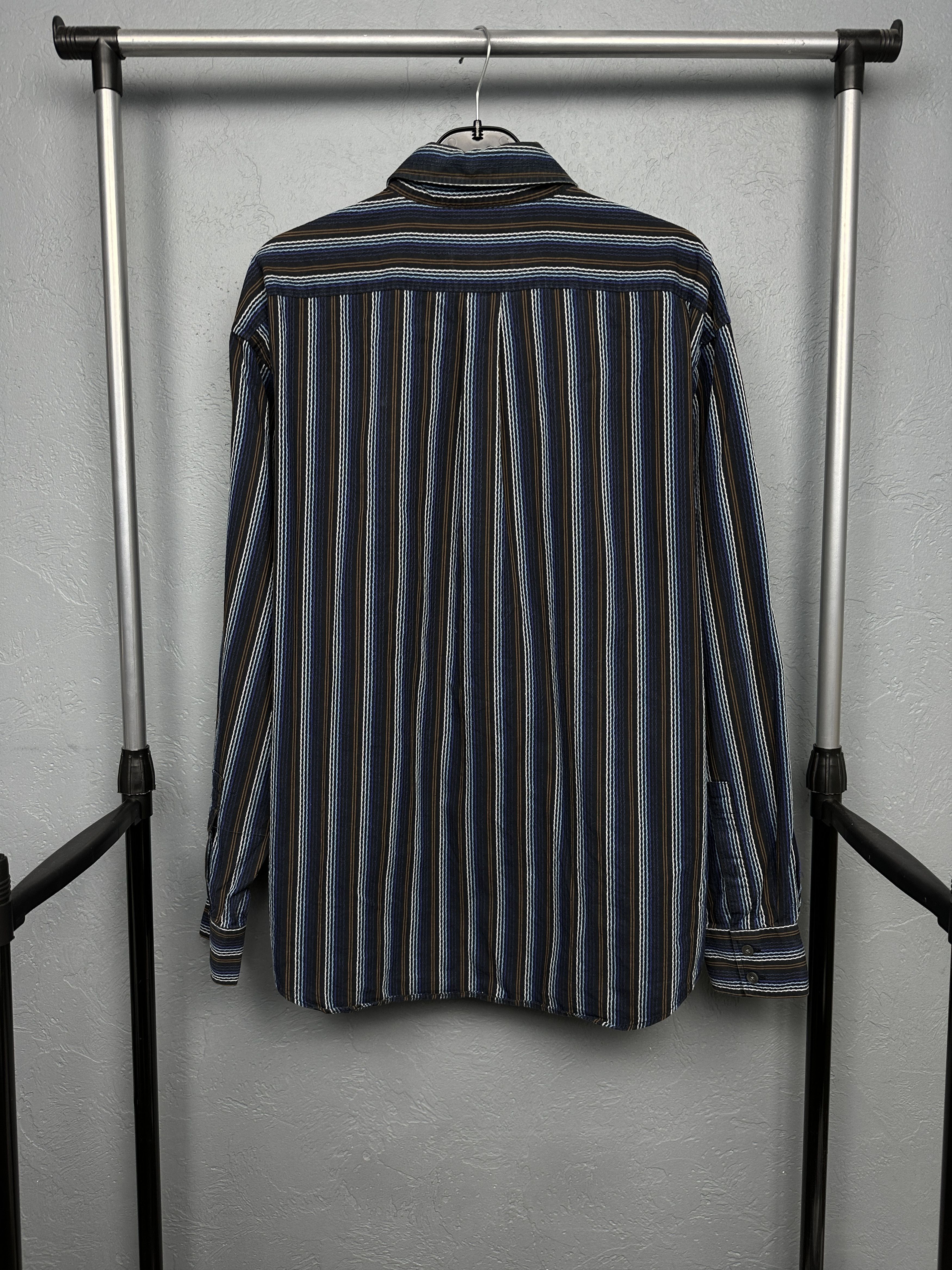 Yves Saint Laurent Yves Saint Laurent YSL Mens Long Sleeve Striped Shirt Size US XL / EU 56 / 4 - 6 Thumbnail