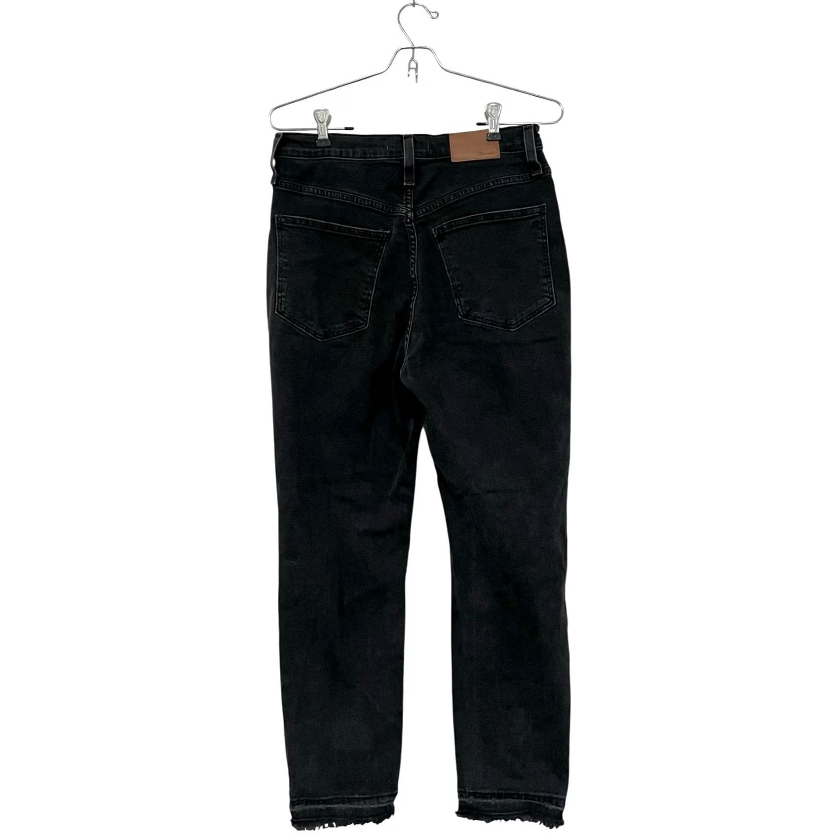 Madewell VINTAGE Madewell Black Distressed Mom Jeans Rips High Rise Womens Sz 27 Size 27" / US 4 / IT 40 - 7 Thumbnail