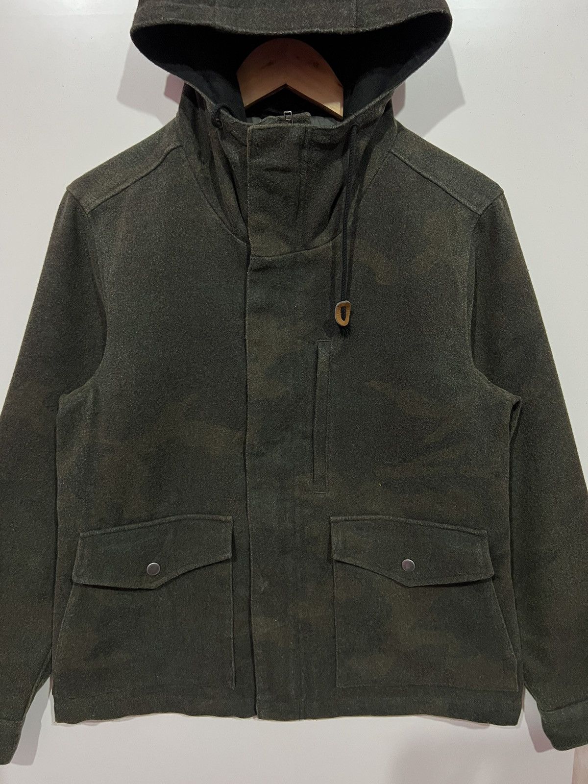Global Work × Japanese Brand 🔥 VINTAGE GLOBAL WORK CAMO WOOL JACKET - L Size L / US 10 / IT 46 - 4 Thumbnail