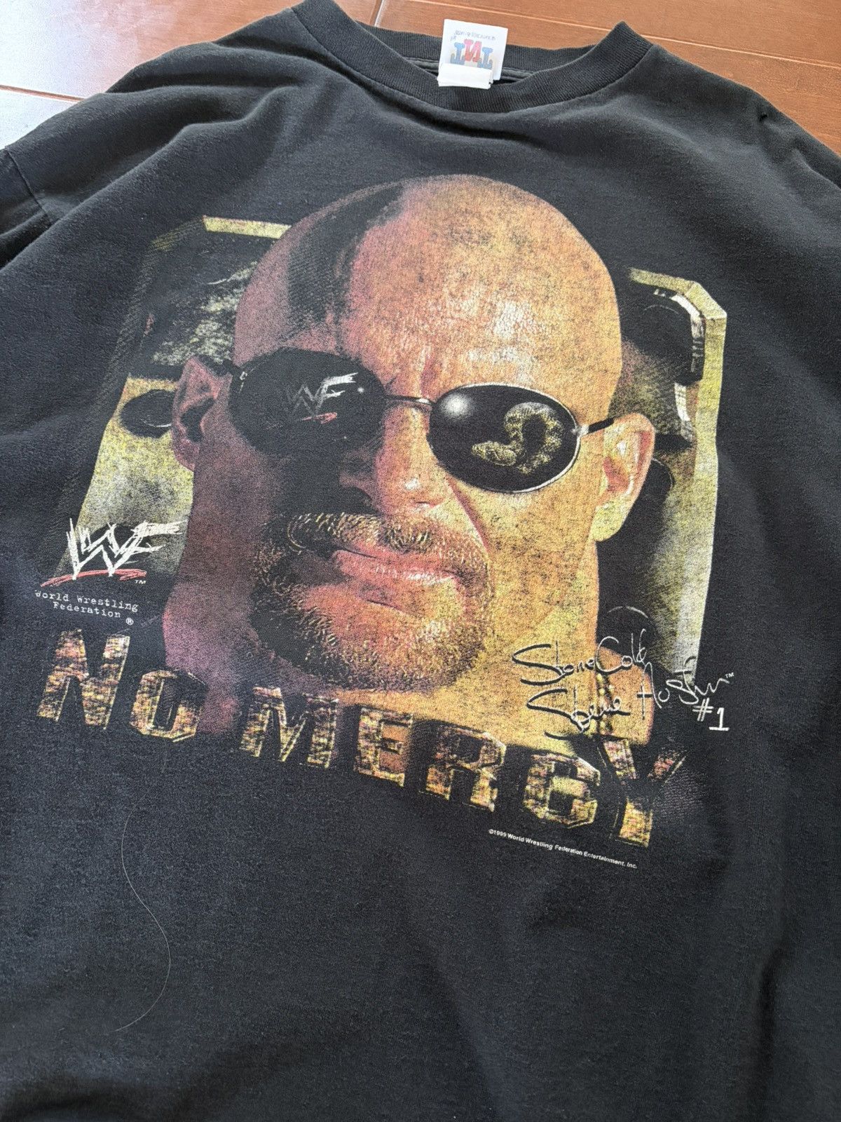 WWF Vintage 1999 WWF Steve Austin Snake No Mercy Longsleeve Size US XL / EU 56 / 4 - 3 Thumbnail