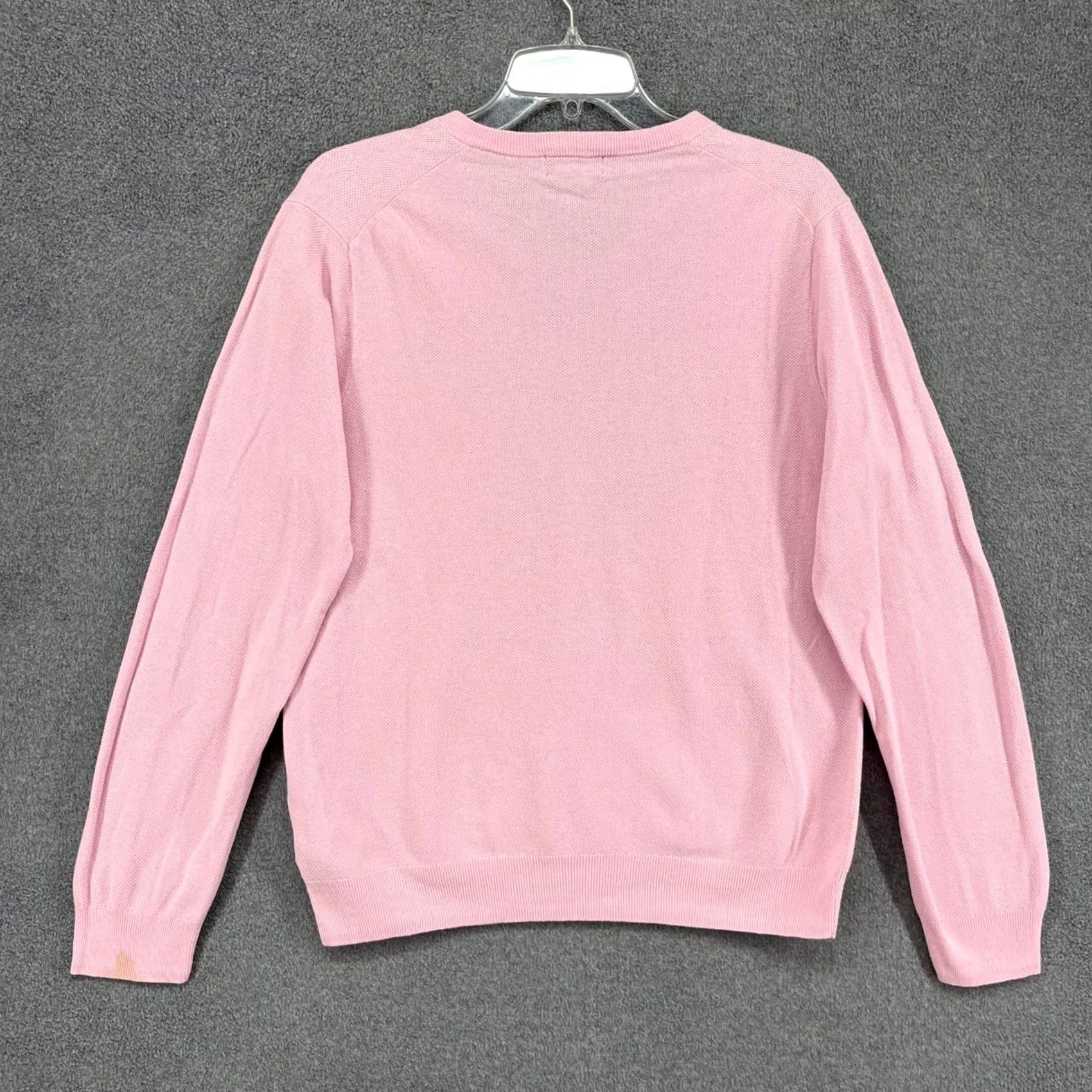 Brooks Brothers Brooks Brothers 346 Pink V Neck Sweater Knit Top Mens L Linen Cotton Preppy Golf Size US L / EU 52-54 / 3 - 2 Thumbnail