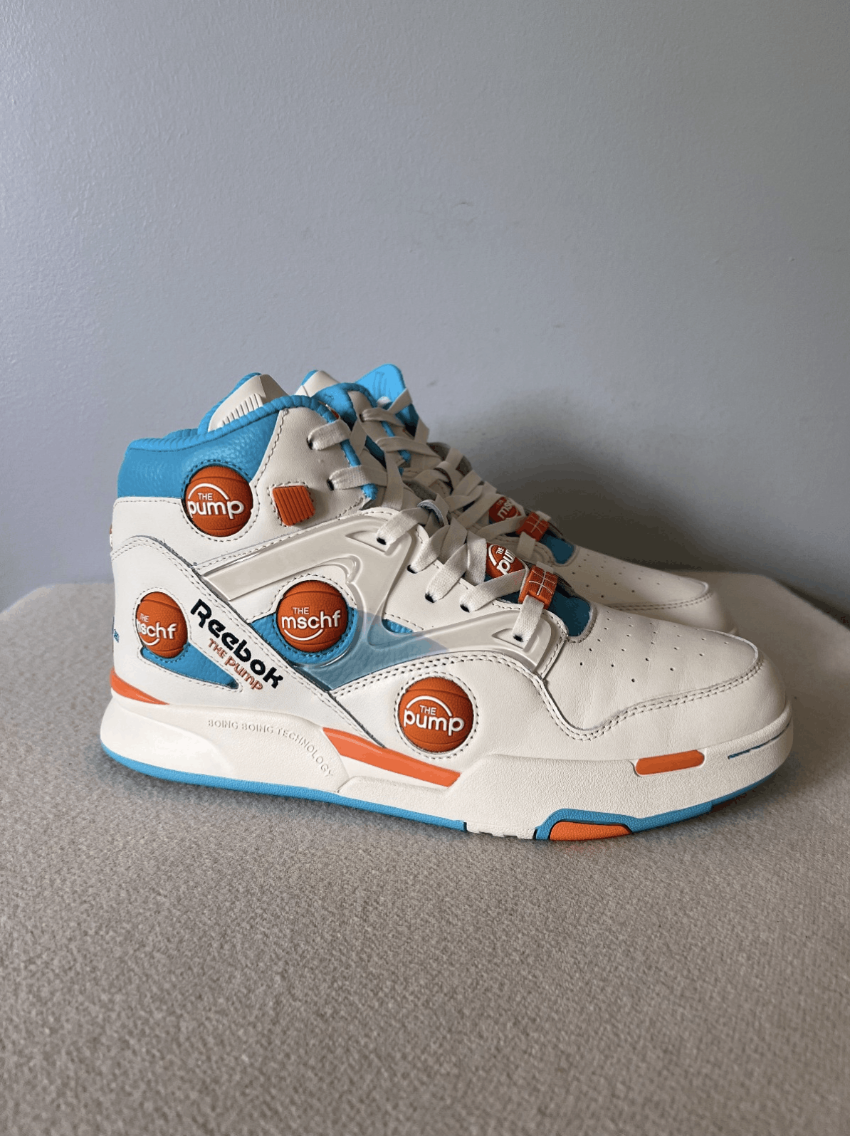 Reebok MSCHF Reebok Omni Zone IX in White Blue Size US 8 / EU 41 - 1 Thumbnail