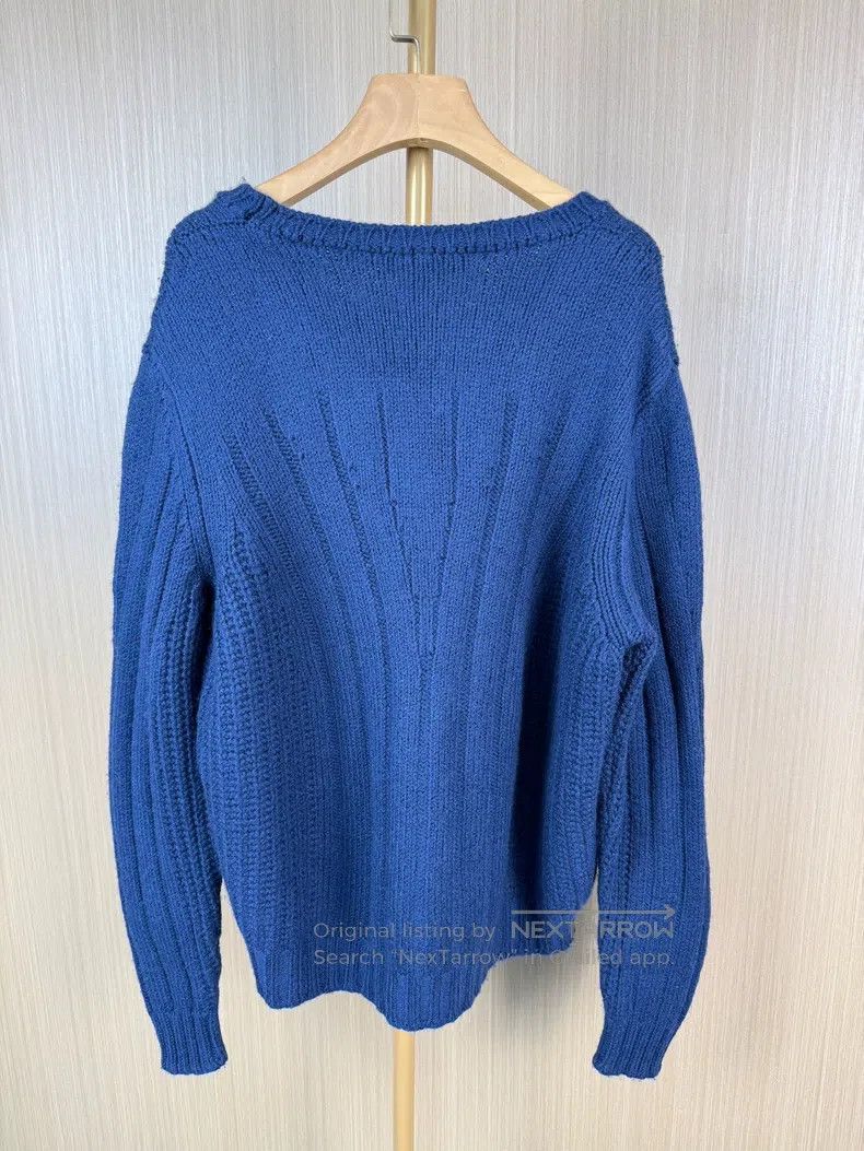 Fendi Fendi Navy Chunky Knit Sweater Size US L / EU 52-54 / 3 - 2 Thumbnail