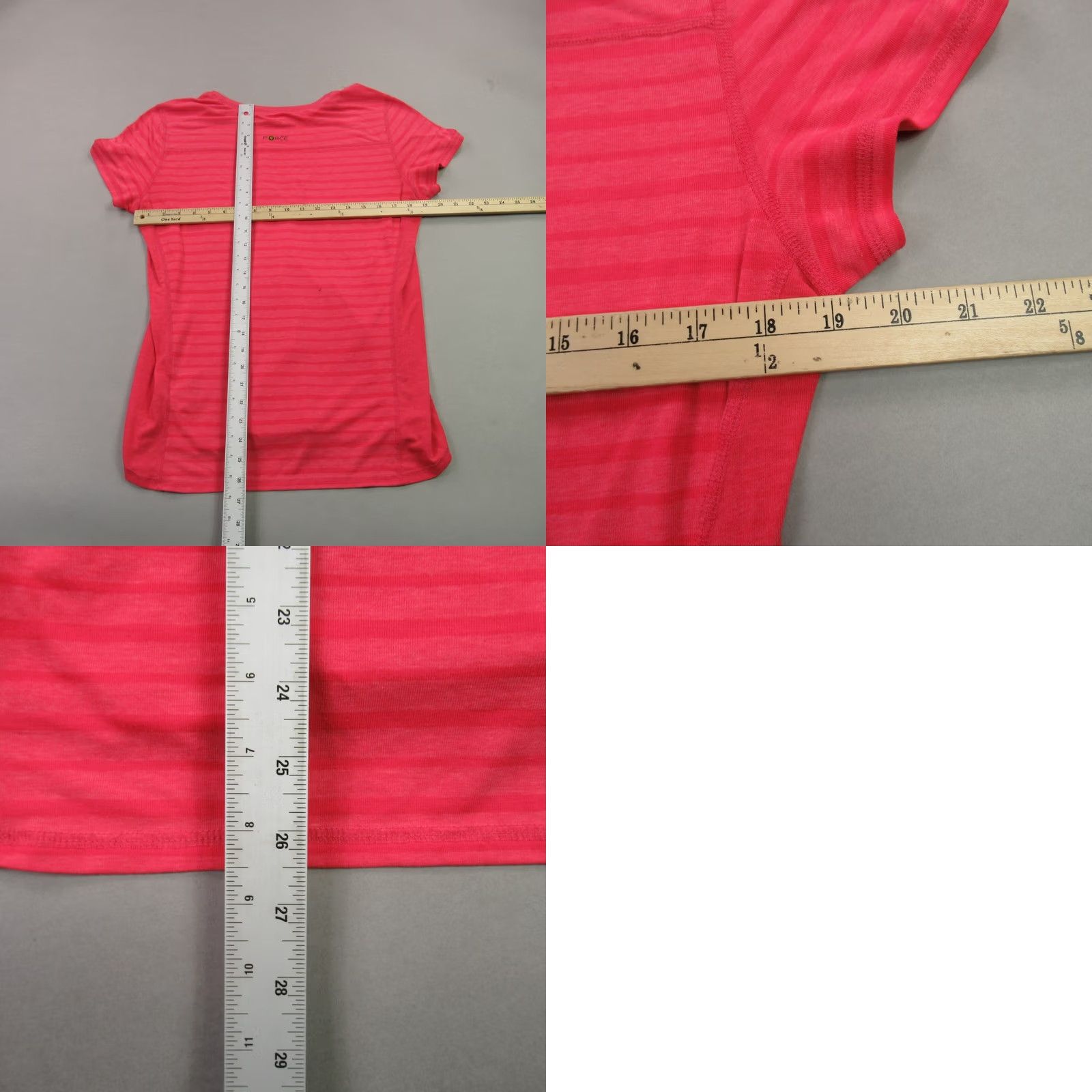 Carhartt Carhartt Shirt Womens Large Short Sleeve Crew Neck Lightweight Pink Striped Logo Casual Size L / US 10 / IT 46 - 8 Thumbnail