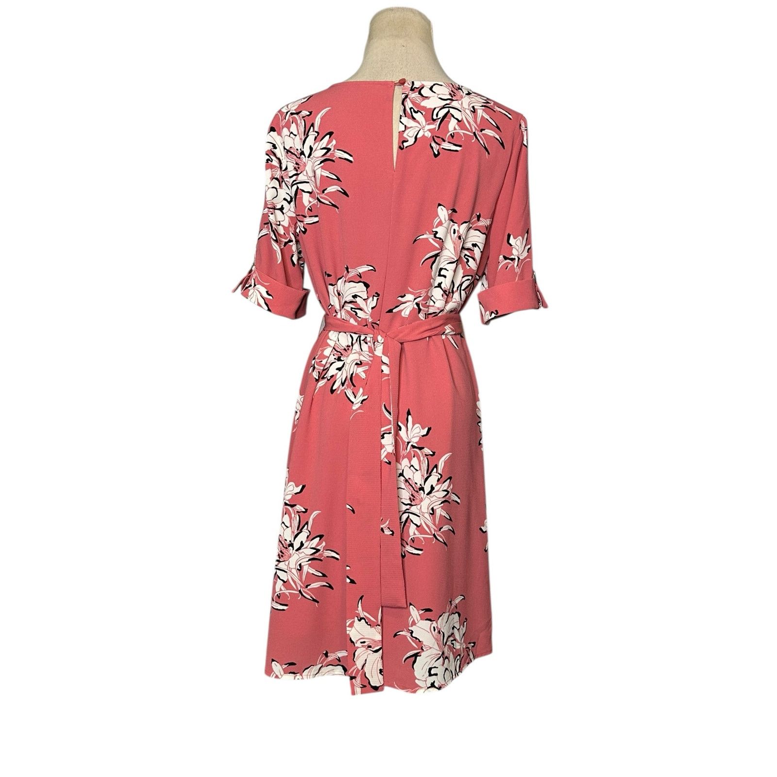 Worthington Worthington pink floral short sleeves mini dress size Small Size S / US 4 / IT 40 - 2 Thumbnail