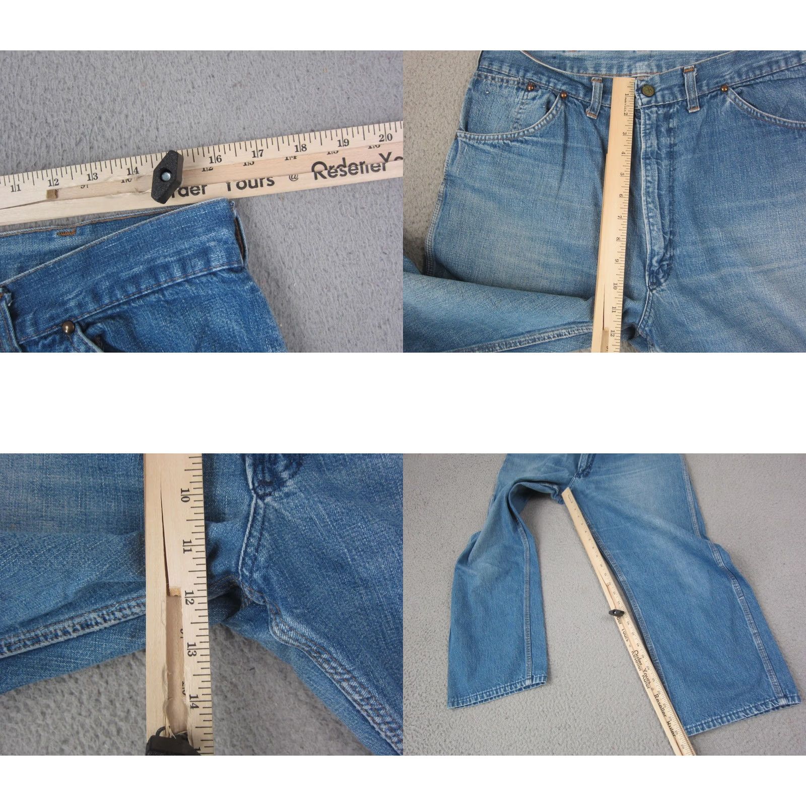 Vintage VINTAGE Oshkosh Jeans Mens 32x25 Blue Denim Baggy Carpenter Zip 70s 5-Pocket Mens Jeans Blue 90s Cowboy Retro - OshKosh B'gosh Size US 32 / EU 48 - 9 Thumbnail