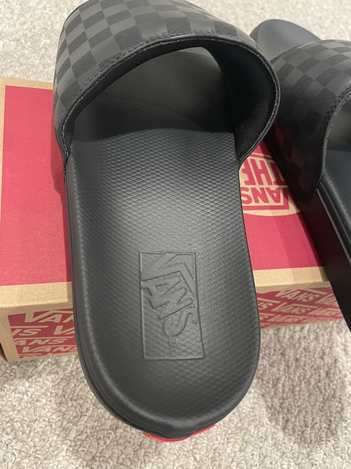 Vans Vans MTE Black Checkerboard La Costa Slide-On Sandals Size US 11 / EU 44 - 3 Thumbnail