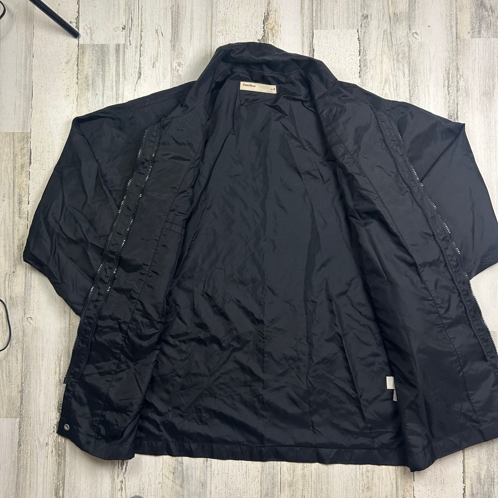 Perry Ellis × Vintage Perry Ellis Solid Black Men's Jacket Size US L / EU 52-54 / 3 - 6 Thumbnail