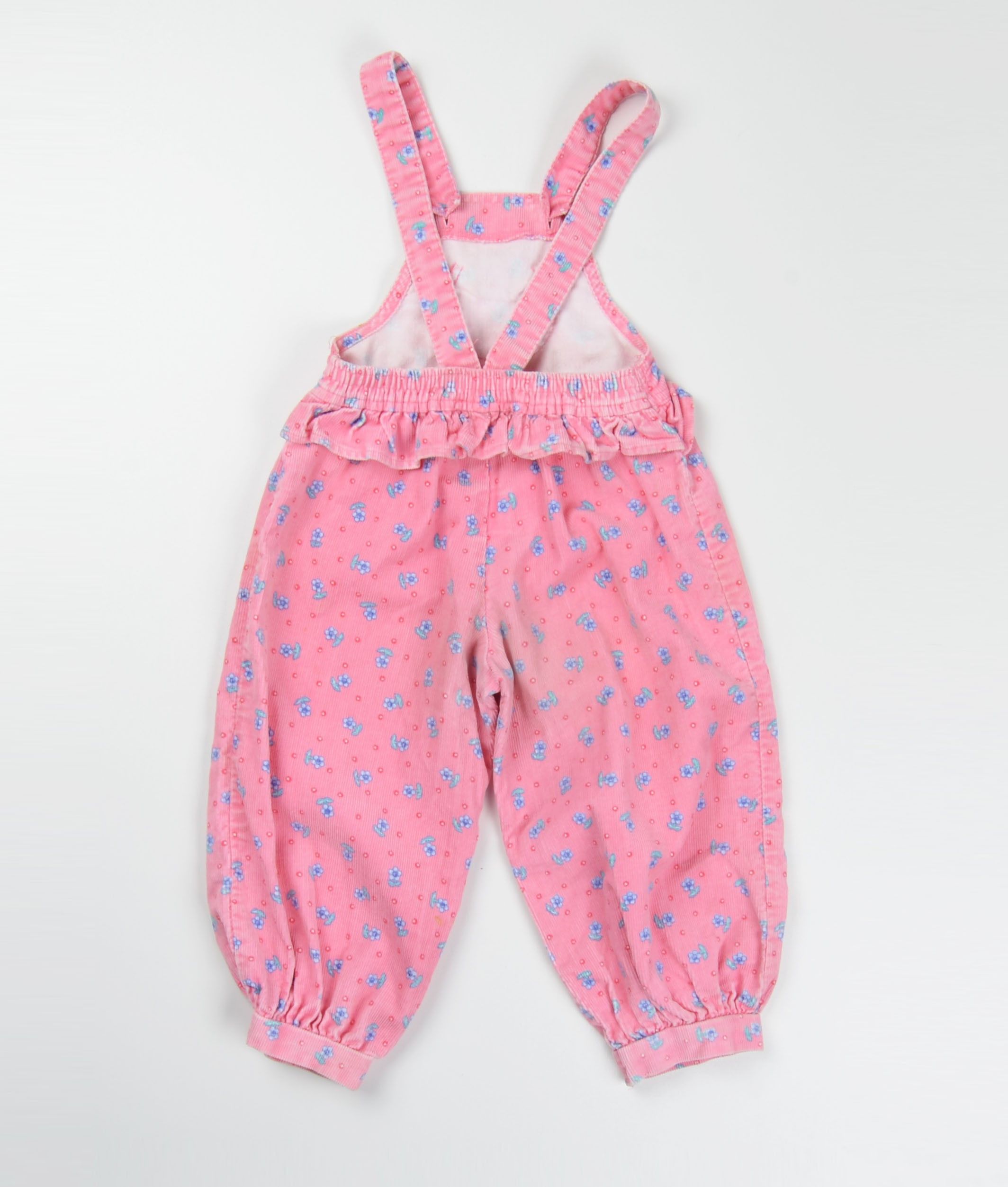 Oshkosh Vintage Oshkosh B’gosh Baby Corduroy Floral Overalls Size XXS / US 00 / IT 34 - 2 Thumbnail