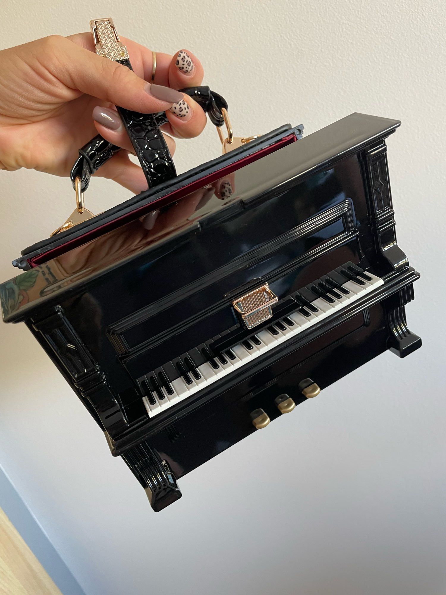Handmade Crossbody Shoulder Bag Piano Shape Size ONE SIZE - 5 Thumbnail