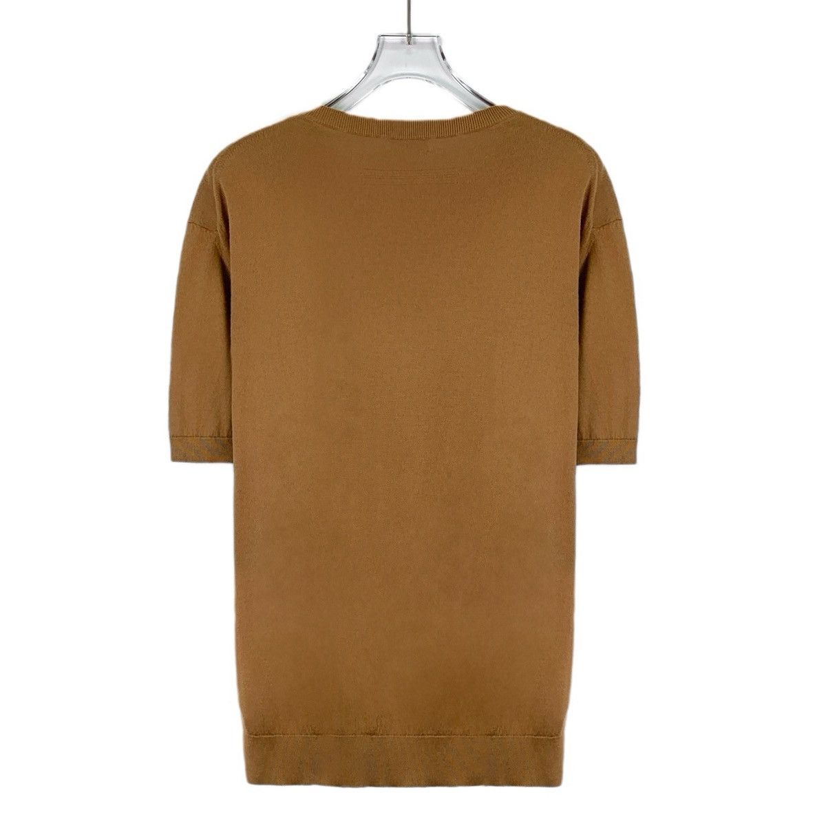 Z Zegna Zegna Dark Brown Cotton Crew Neck Short Sleeve T-shirt K26WX Size US M / EU 48-50 / 2 - 2 Thumbnail