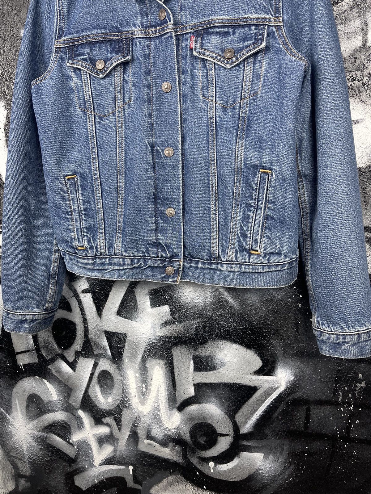Levi's Levi’s Blue Denim Jeans Sherpa Jacket Women’s Size Medium Size M / US 6-8 / IT 42-44 - 5 Thumbnail