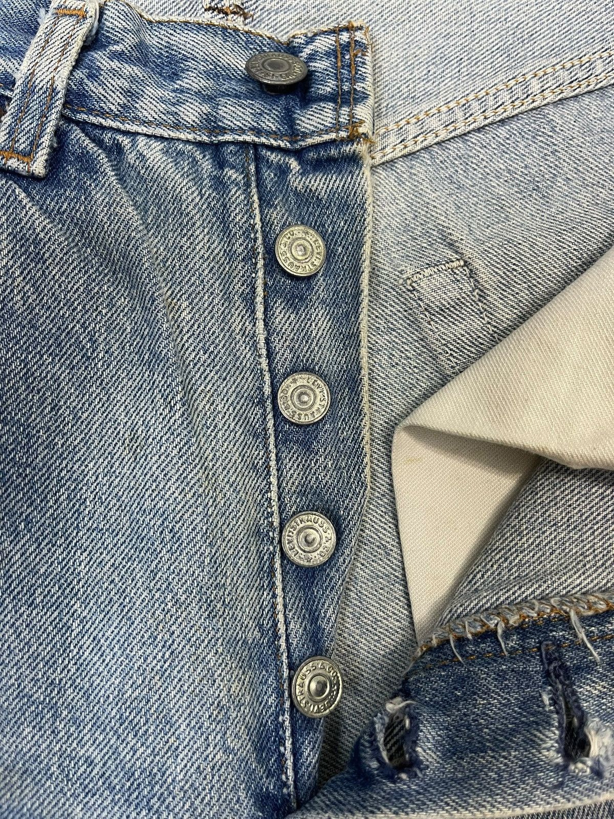 Levi's Vintage Levis 501 Straight Cut Distressed Single Stitch Size US 30 / EU 46 - 12 Thumbnail